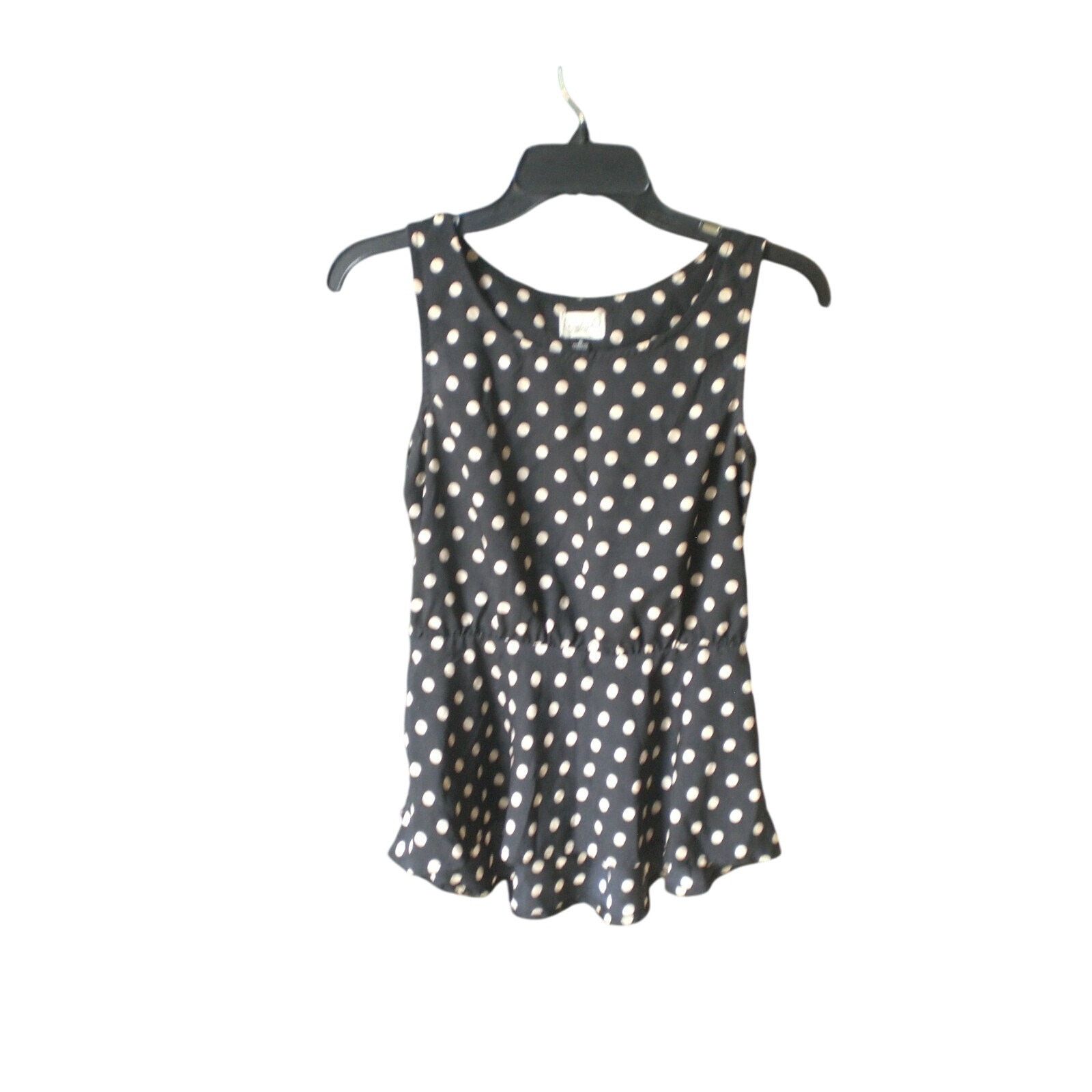 Other Eyelash Womens Top Shirt Small Black Polka Dot Sleeveless Size S / US 4 / IT 40 - 2 Thumbnail