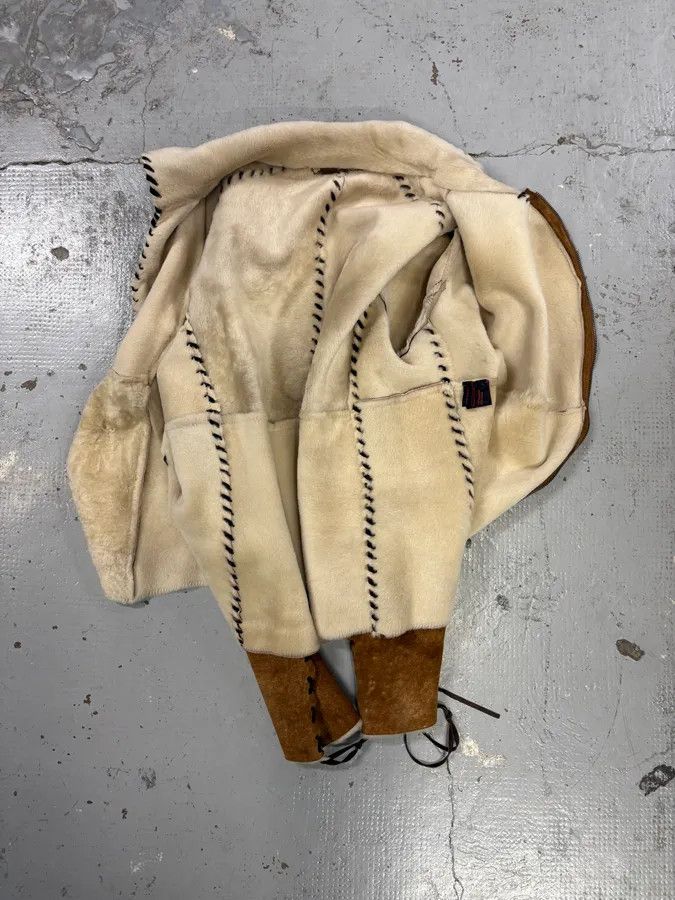 Roberto Cavalli 2000s Roberto Cavalli Brown Shearling Asymmetrical Leather Jacket Size US M / EU 48-50 / 2 - 8 Thumbnail