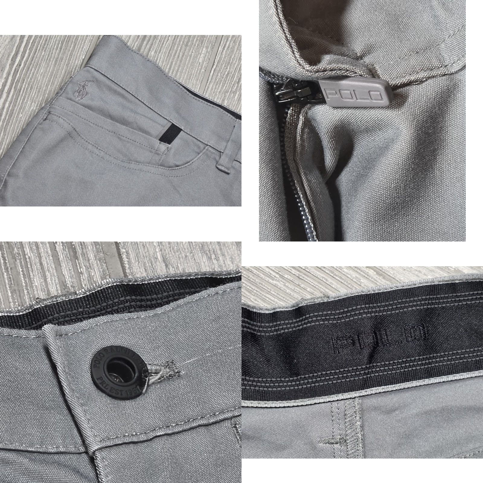 Polo Ralph Lauren VINTAGE Polo Ralph Lauren Pants Mens 33x31 Gray 5 Pocket Performance Stretch Golf Slim Shirt Size US XS / EU 42 / 0 - 8 Thumbnail