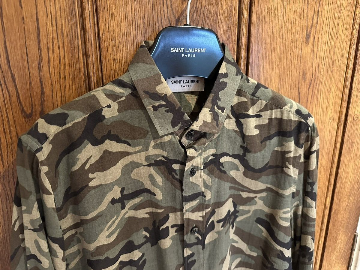 Saint Laurent Paris SS16 Saint Laurent camouflage camo shirt 😍 38 Size US M / EU 48-50 / 2 - 10 Thumbnail
