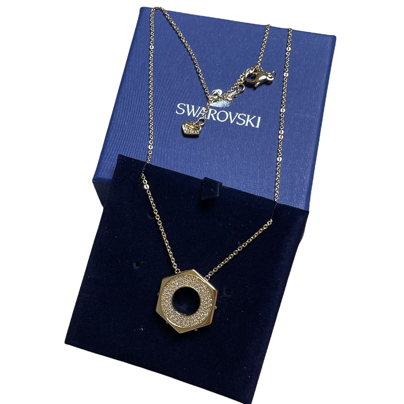 Swarovski Swarovski Gold Plated Pave Swarovski Crystal Bolt Necklace Size ONE SIZE - 1 Thumbnail