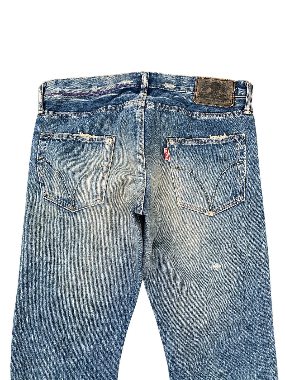Kapital HYSTERIC GLAMOUR LED ZEPPELIN FLARE SELVEDGE DISTRESSEDDENIM Size US 32 / EU 48 - 8 Thumbnail