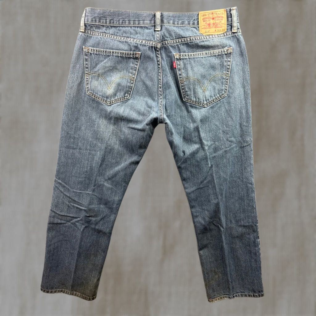 Levi's Levi's 514 Slim Straight Jeans Mens Blue Medium Wash 35x29 Size US 35 - 1 Thumbnail