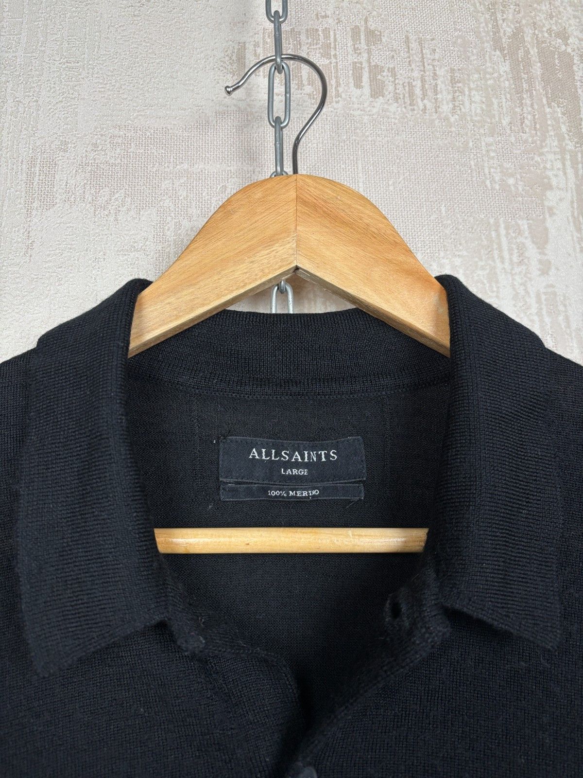 Allsaints AllSaints Mode Merino Wool Long Sleeve Polo Sweater Jumper Size US L / EU 52-54 / 3 - 5 Thumbnail