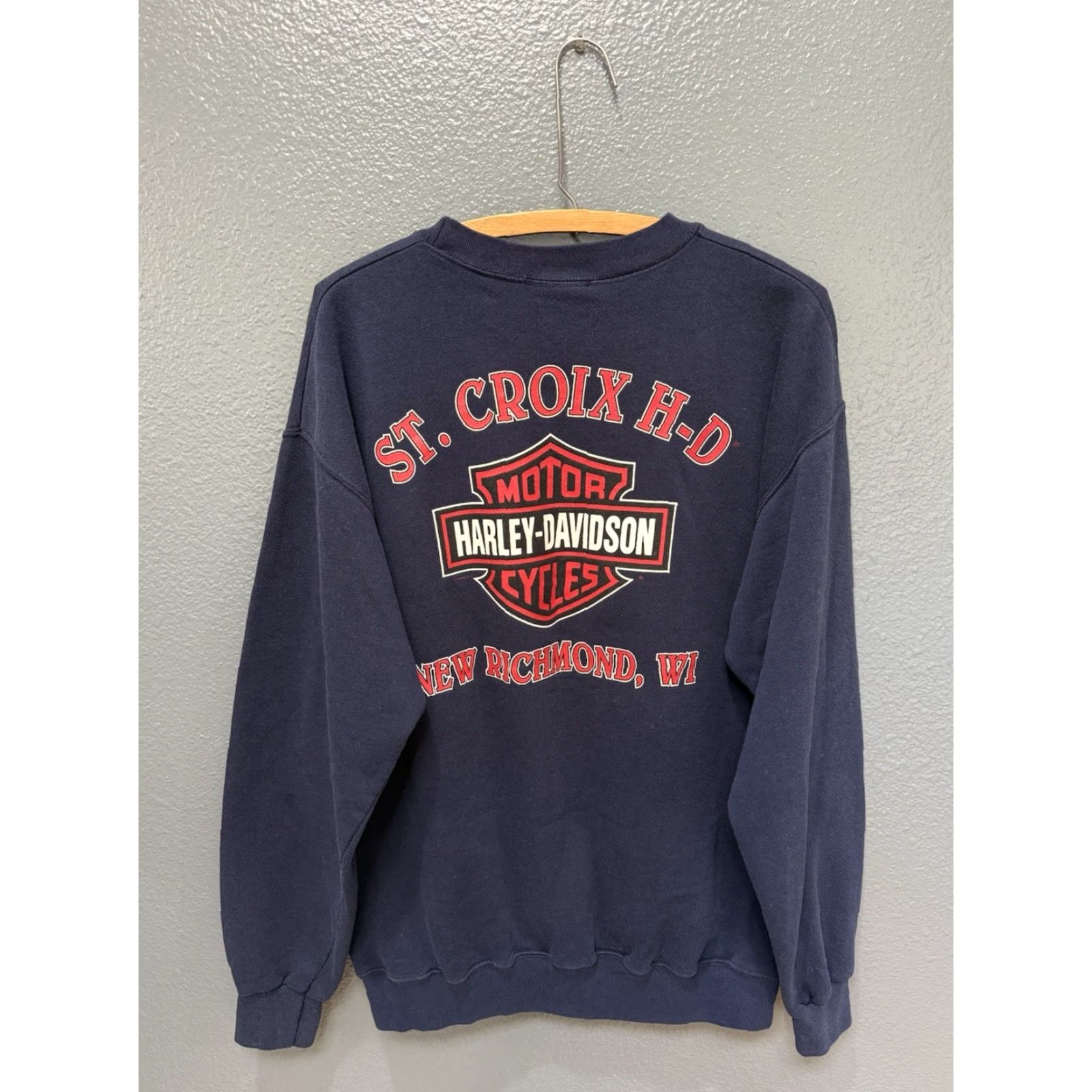Harley Davidson VINTAGE Harley-Davidson Sweatshirt Biker Blue 90s Pullover Size L Men Mens Shirt Hoodie? Size US L / EU 52-54 / 3 - 5 Thumbnail