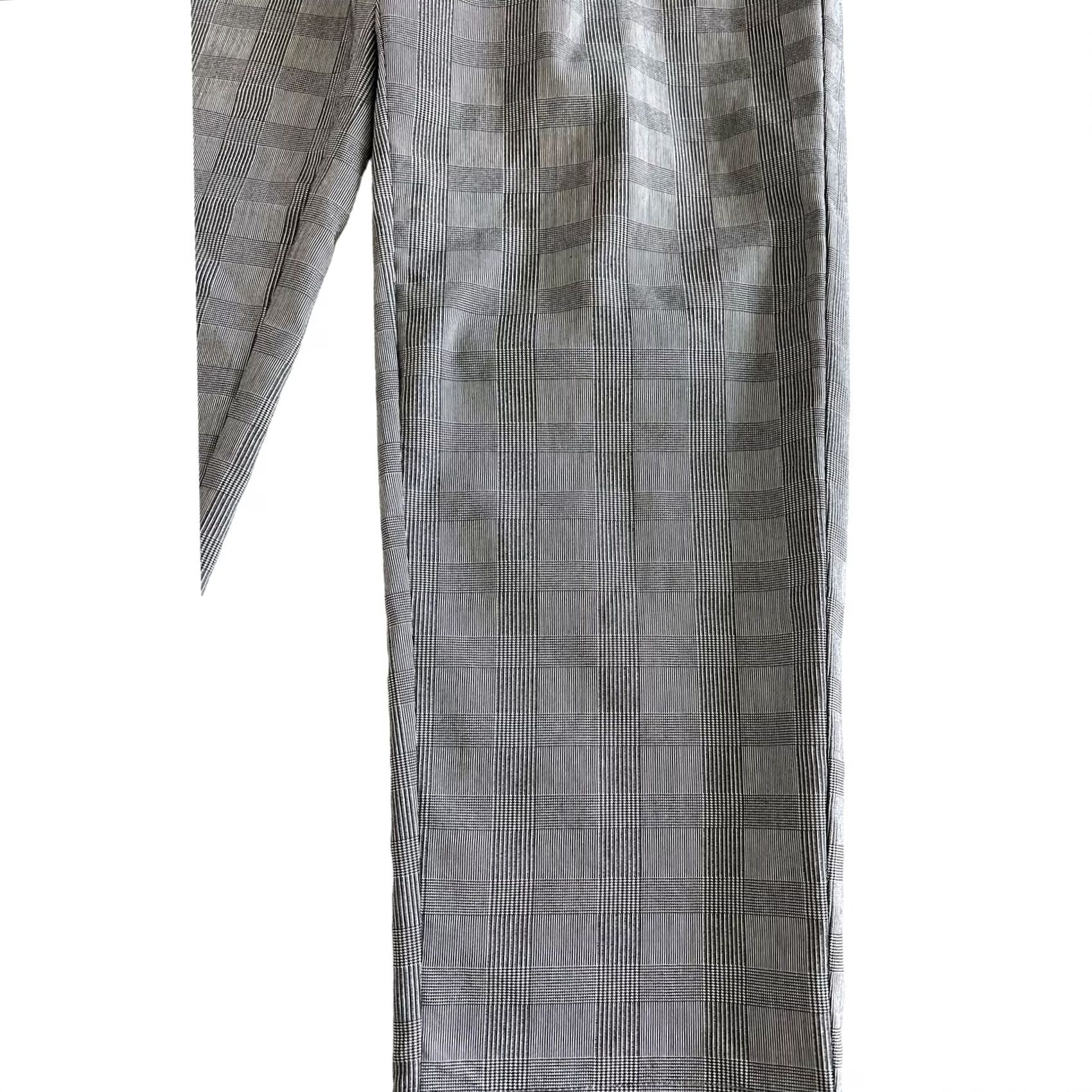 Vintage Clara Sun Woo Women’s Pants Cropped Pull On Black White Windowpane Plaid XS Size 26" / US 2 / IT 38 - 3 Thumbnail