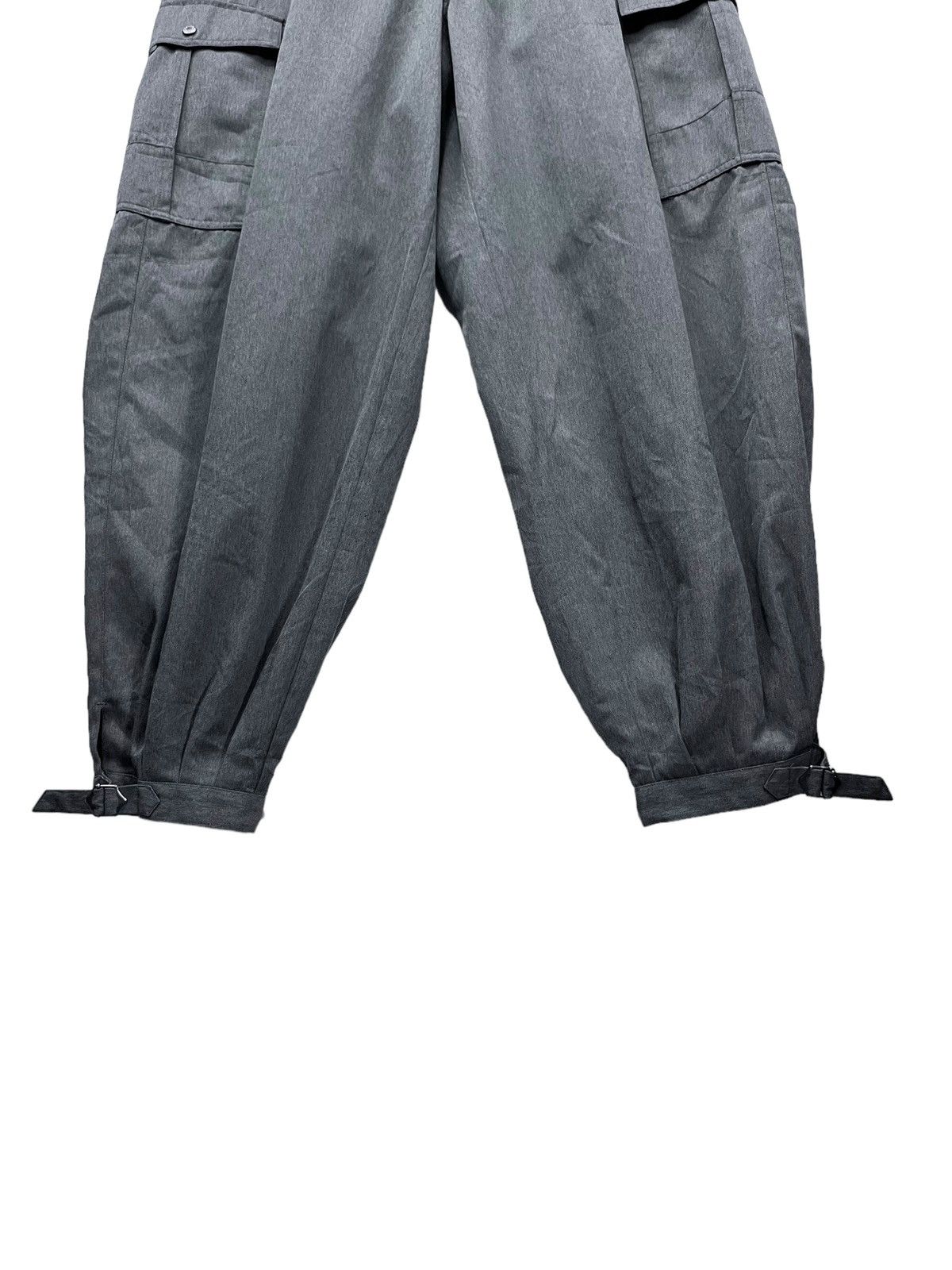 Japanese Brand Inspired YOHJI Baggy Balloon Buckle Leg Poly-Cotton Pants💥 Size US 34 / EU 50 - 7 Thumbnail