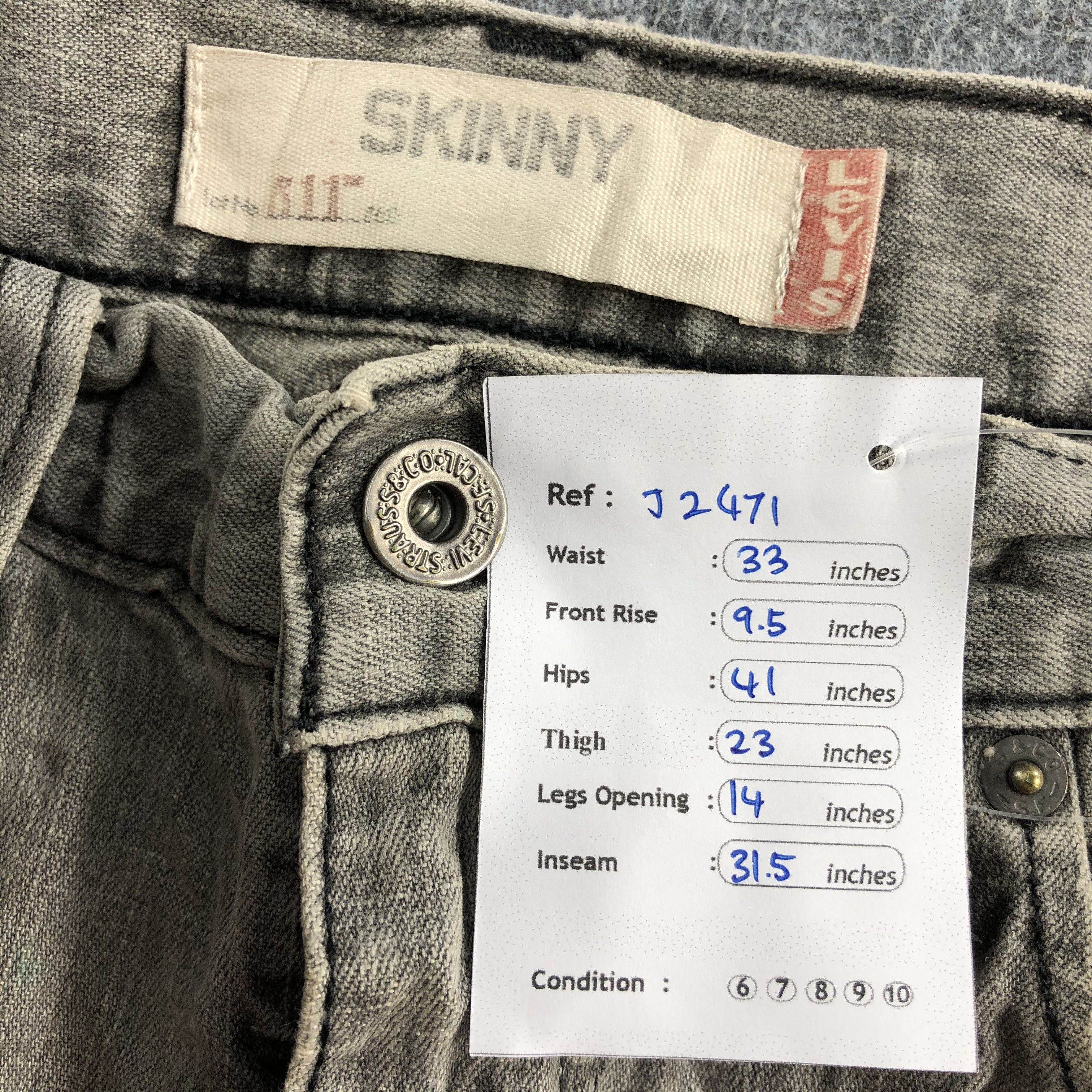 Levi's Vintage Levis 511 Jeans-J2471 Size US 33 - 12 Thumbnail
