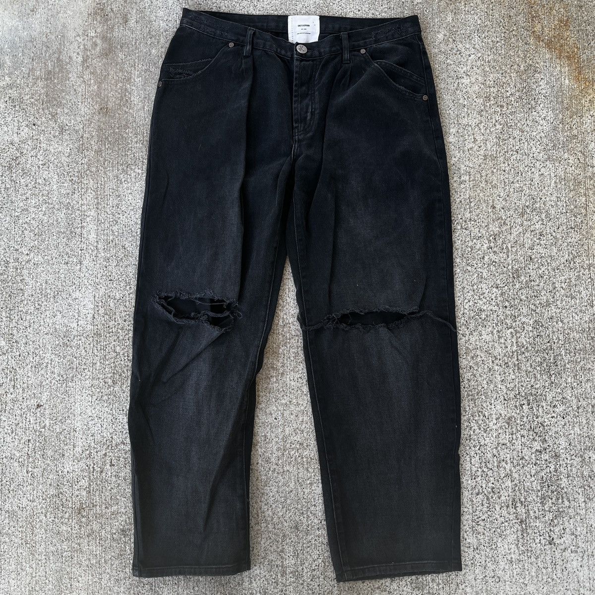 Vintage One Teaspoon Black Distressed Jeans Size 36x30 Grunge Skate Size US 36 / EU 52 - 1 Thumbnail