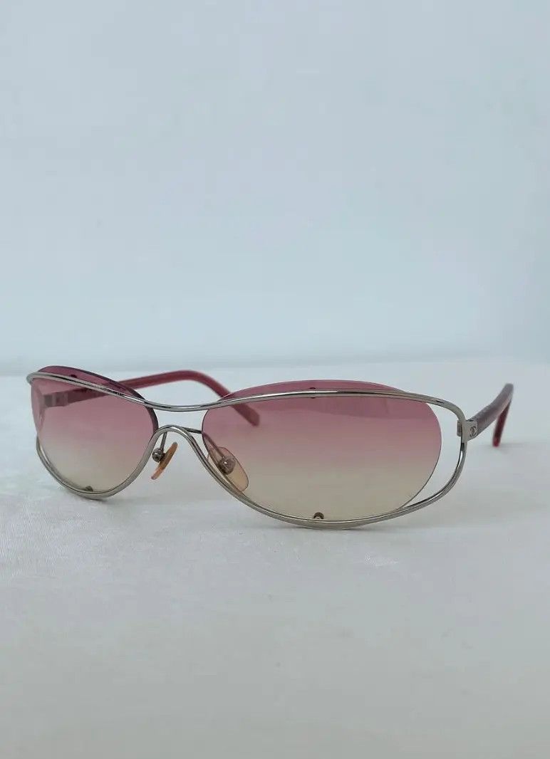 Chanel CHANEL Sunglasses 4020 Rimless Rhinestone 4017 Shields Size ONE SIZE - 1 Thumbnail