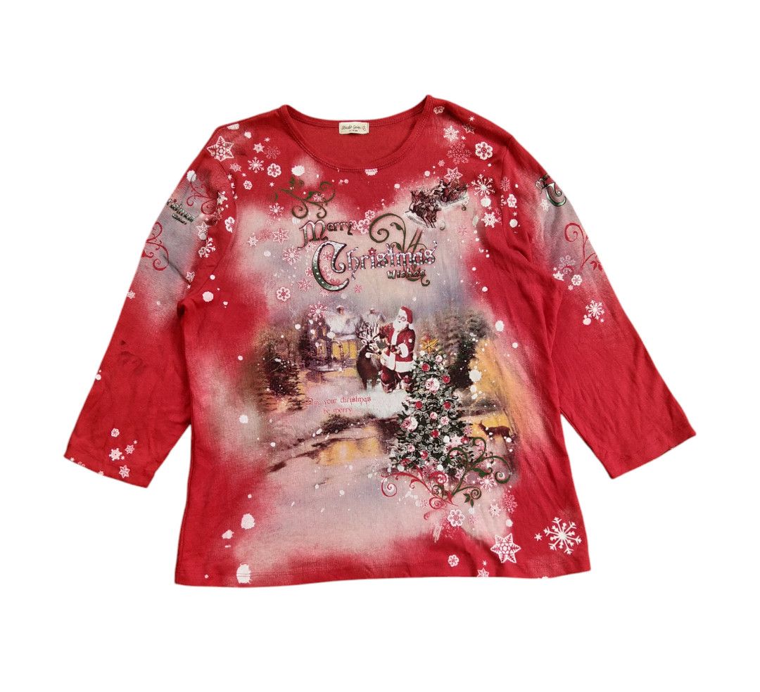 If Six Was Nine × Vintage VTG 90s Studio Gem Q Santa Claus All Over Print T Shirt Size XXL / US 16-18 / IT 52-54 - 1 Thumbnail