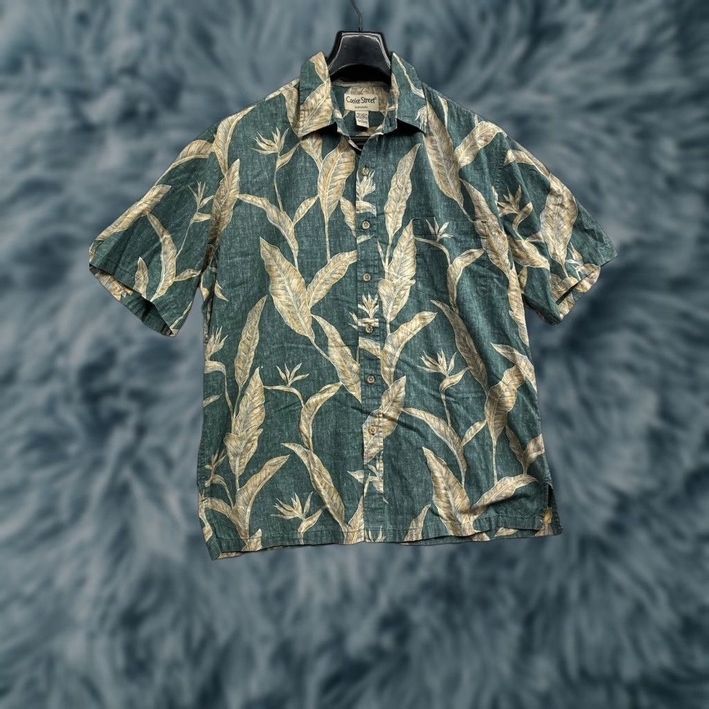 ALOHAS Cooke Street Hawaiian Button Up Aloha Shirt 100% Cotton Men's Large Floral Multicolor Short Sleeve Casual Shirt Men’s Large Floral Hawaiian Size US L / EU 52-54 / 3 - 1 Thumbnail