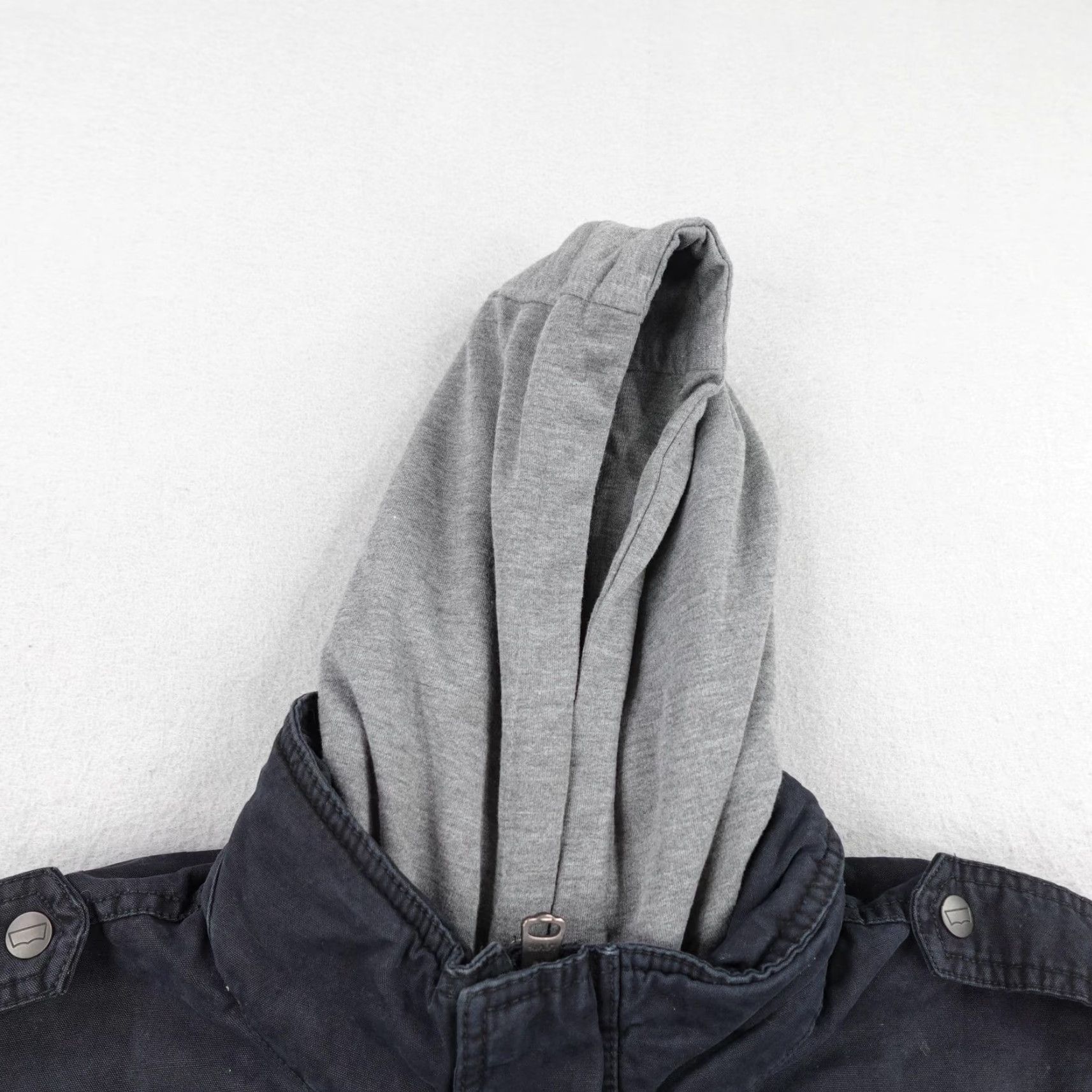 Levi's Levis Jacket Mens M Black Canvas Hooded Quilted Lined Utility Work Coat Size US M / EU 48-50 / 2 - 2 Thumbnail