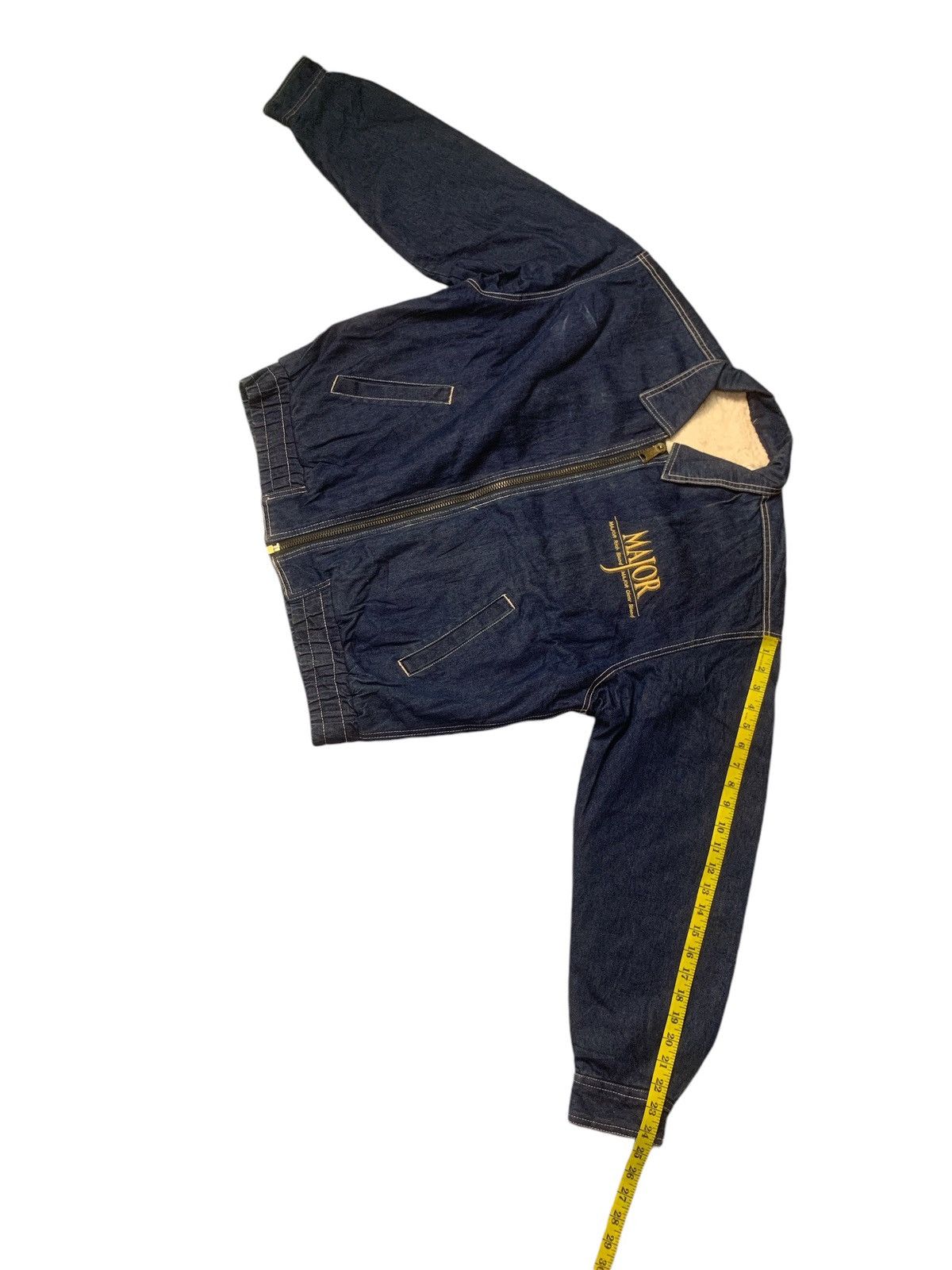 Vintage Rare Design Vintage Major Zipper Denim Sherpa Jackets Size US L / EU 52-54 / 3 - 11 Thumbnail
