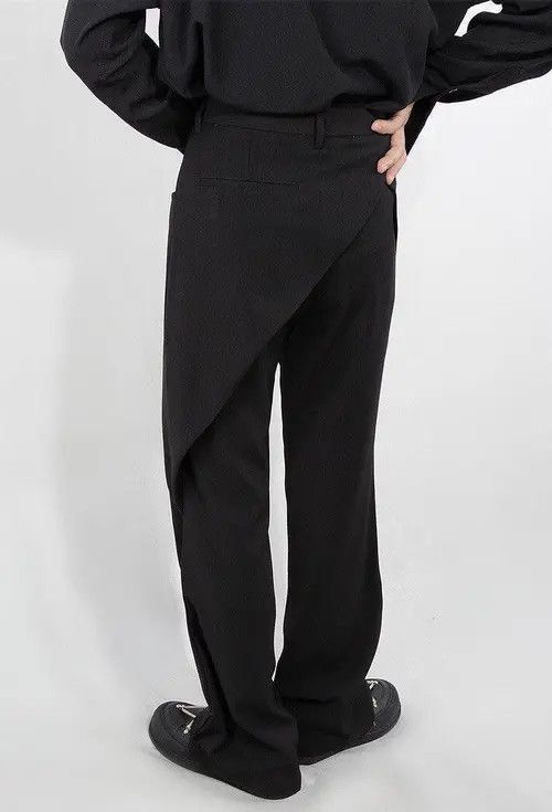 VIBE 💎Retro Pleated Flared Assymetrical Wrap Pants Trousers Y2K Size US 32 / EU 48 - 4 Thumbnail