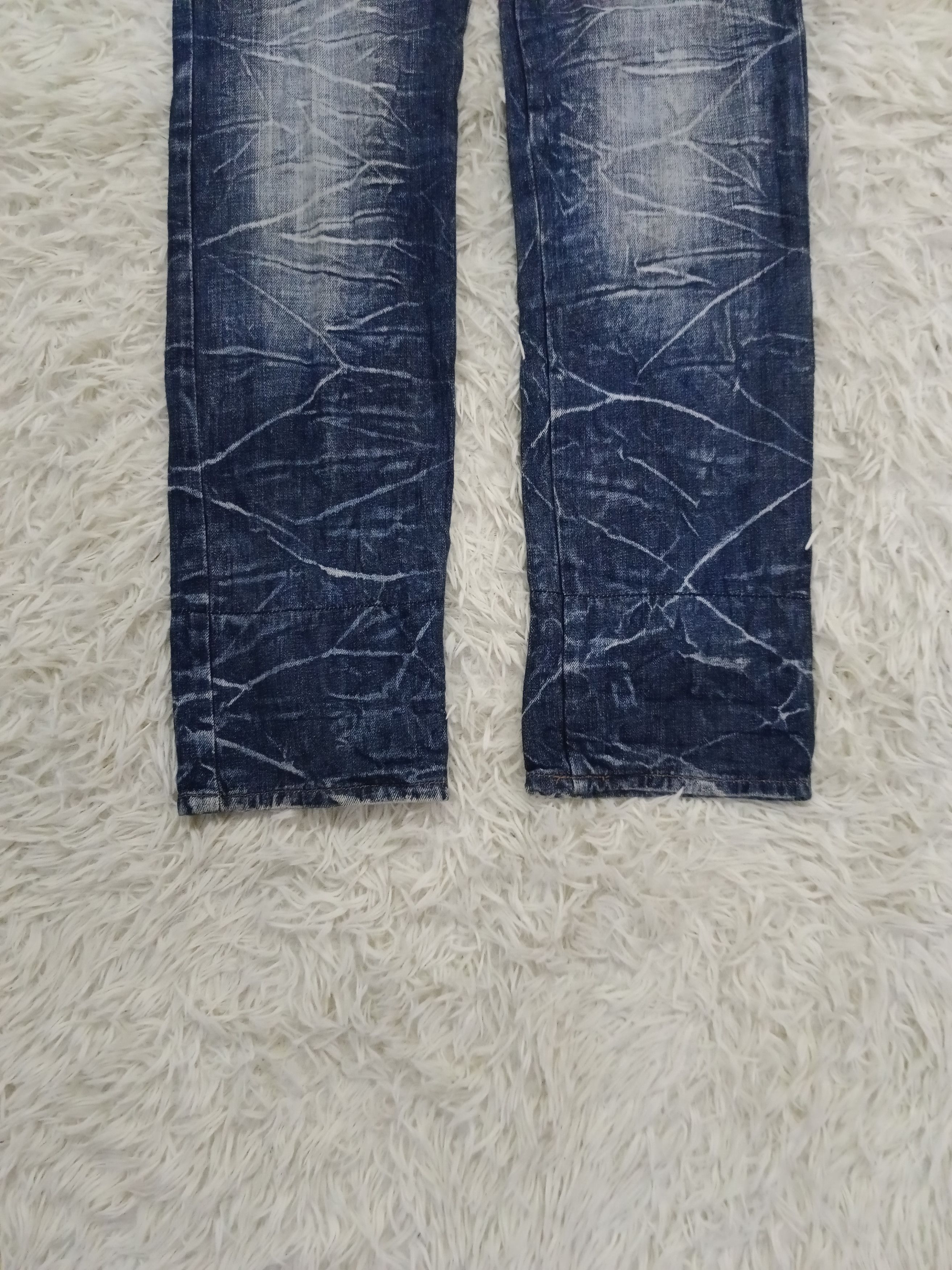 Japanese Brand INSANE 90s SICK DOUBLE WAIST NYLAUS DENIM PANTS Size US 30 / EU 46 - 5 Thumbnail