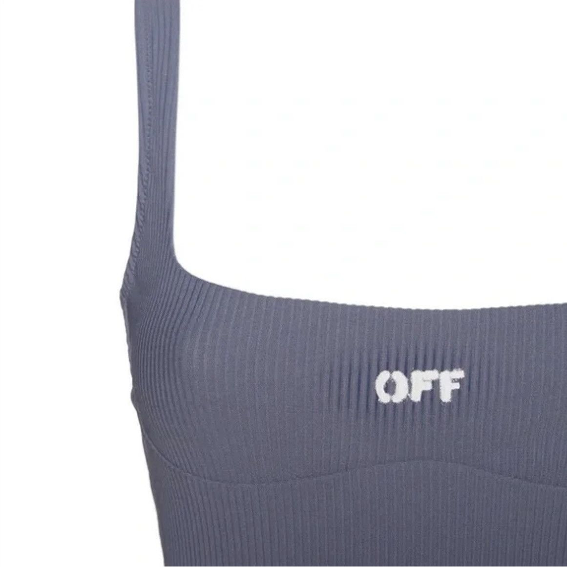Off-White Off-White Ribbed Logo Swimsuit/Bodysuit Size M / US 6-8 / IT 42-44 - 5 Thumbnail