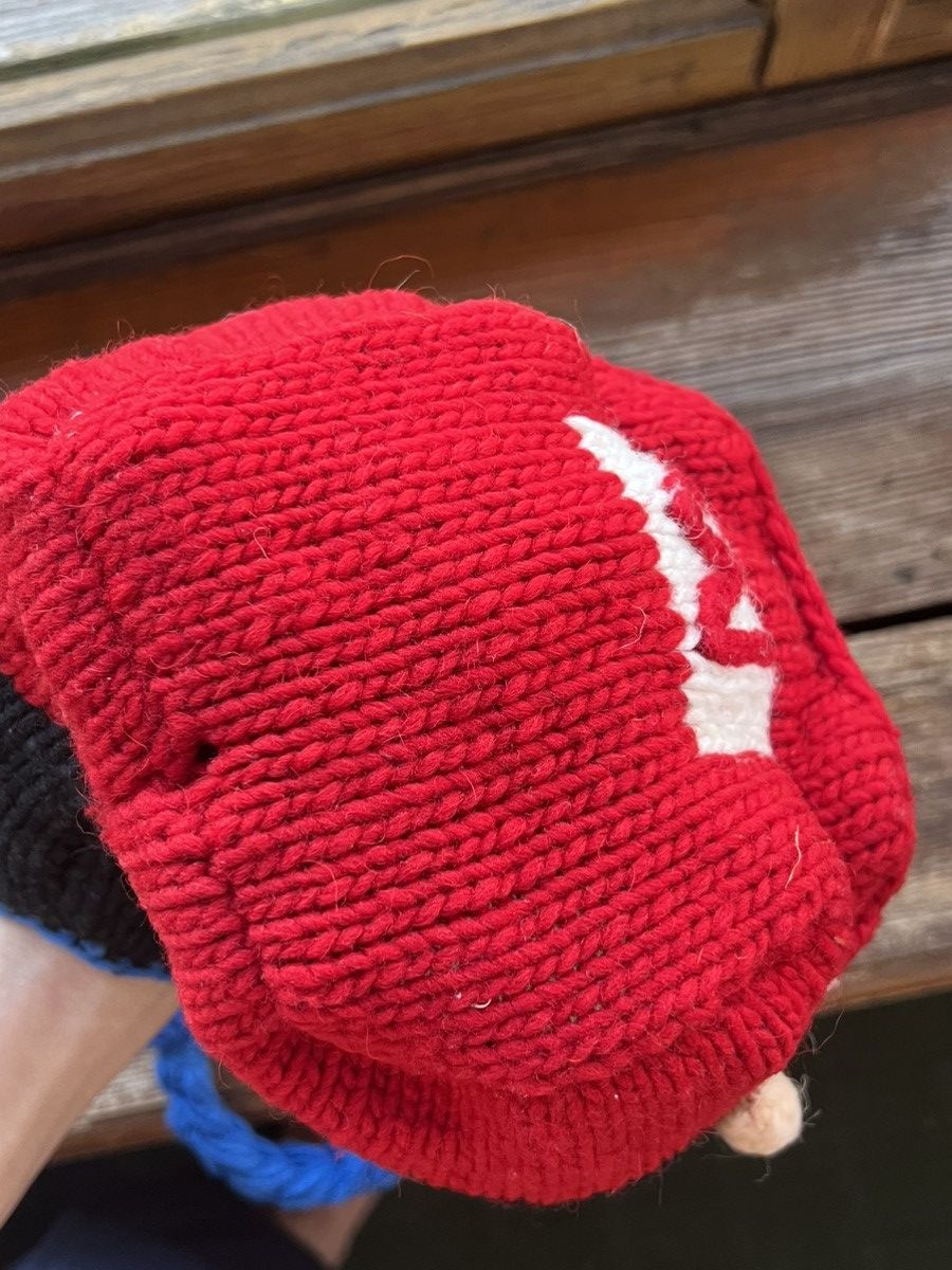 Hat Club Vintage Y2K Super Mario 90s handmade Knit Beanie Hat Cosplay Size ONE SIZE - 12 Thumbnail
