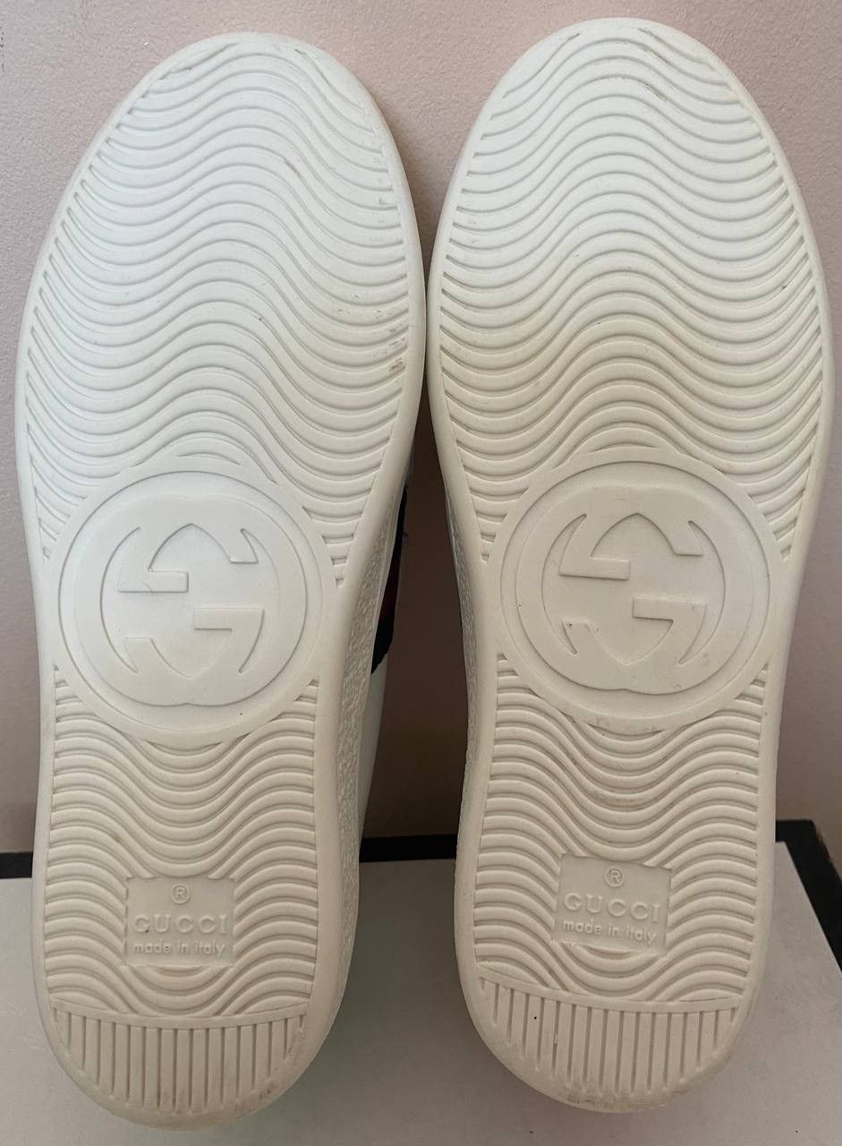 Gucci Gucci Kids ACE Leather Velcro Sneakers Size US 5 / EU 37 - 10 Thumbnail