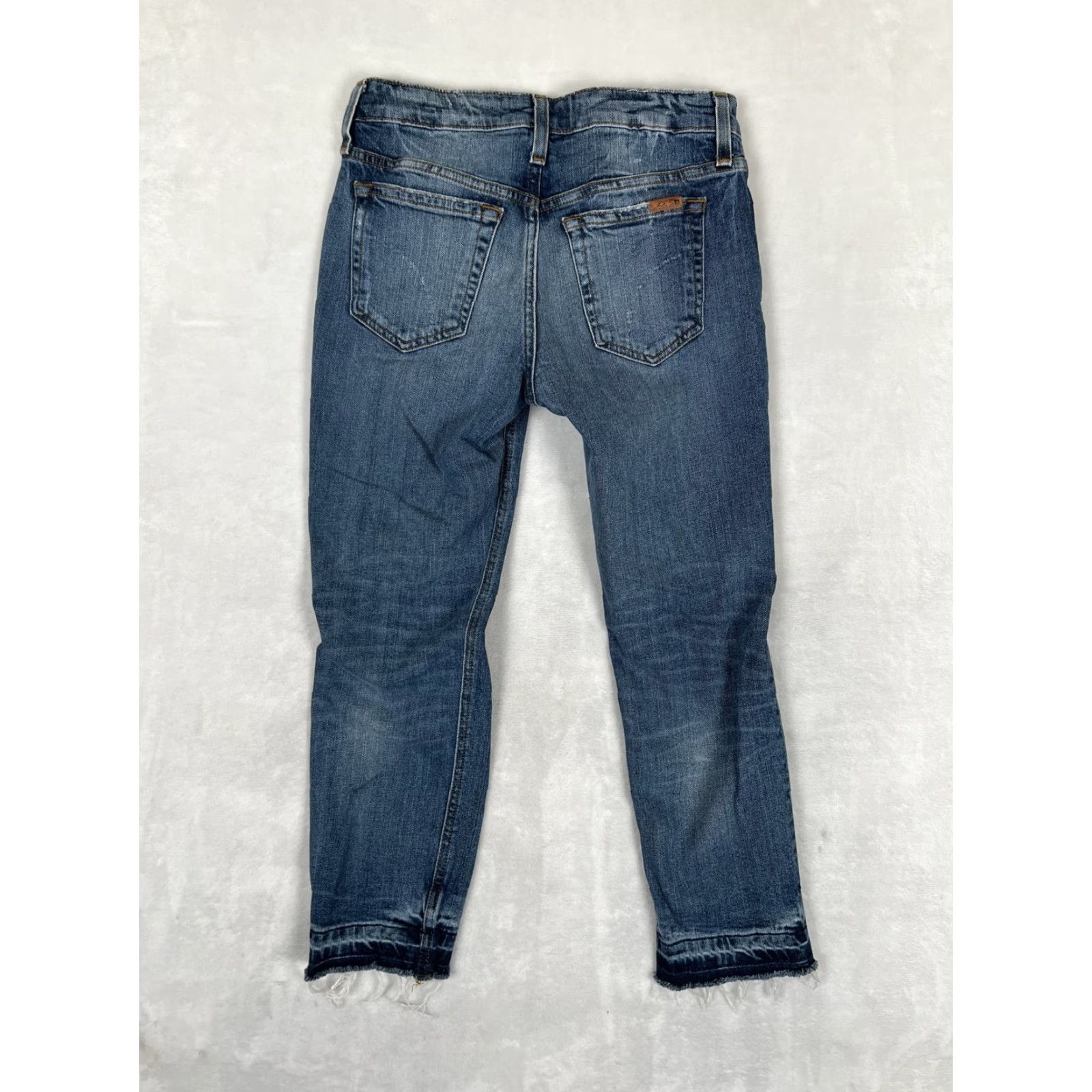 Vintage Joe's Jeans Billie Crop Boyfriend Jeans Womens 23 Blue Distressed Denim Size 40" / US 18 - 6 Thumbnail