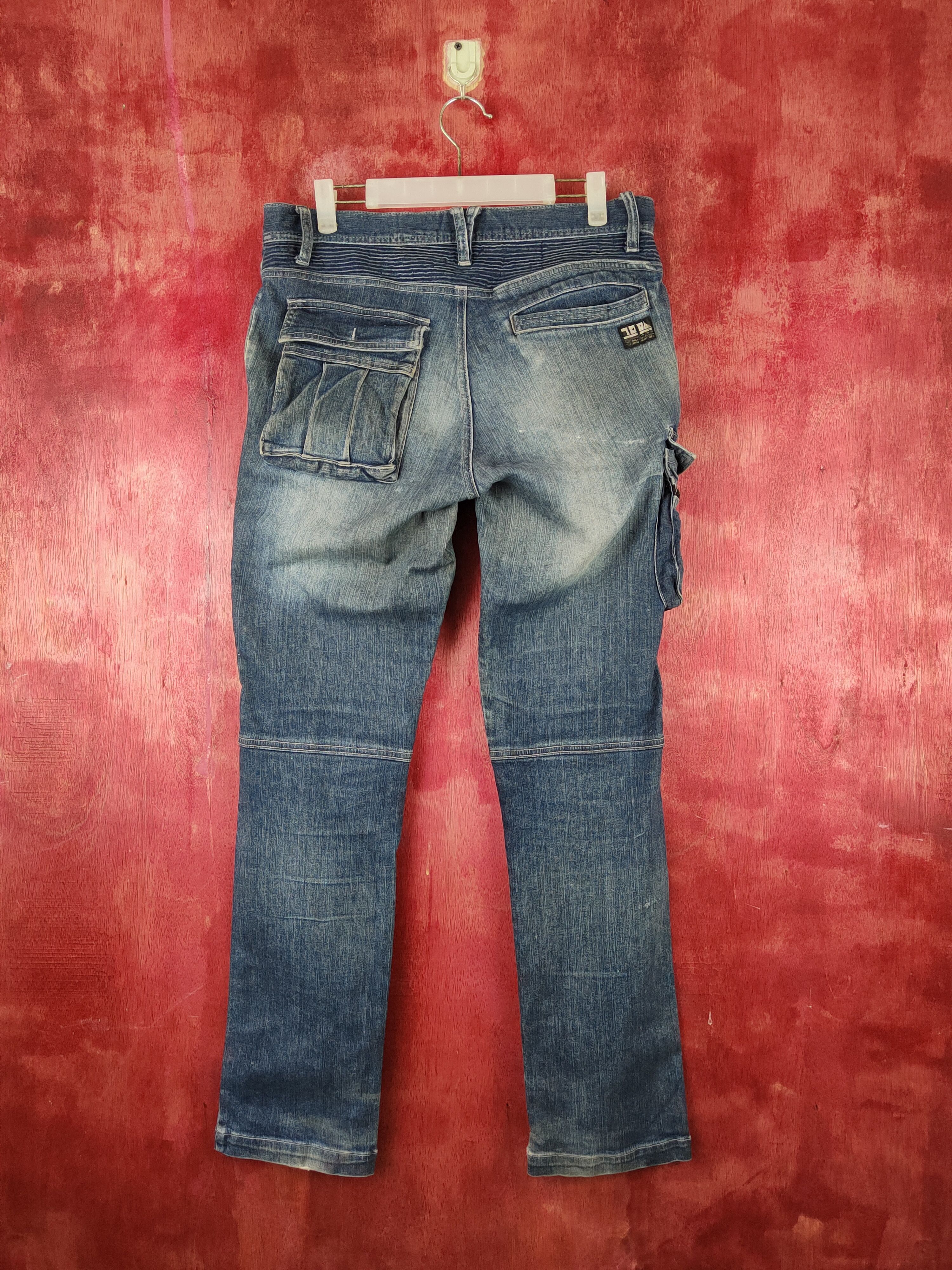 Japanese Brand × Vintage Tora Dark Blue Faded Distressed Ripped Jeans #S1850 Size US 32 / EU 48 - 8 Thumbnail