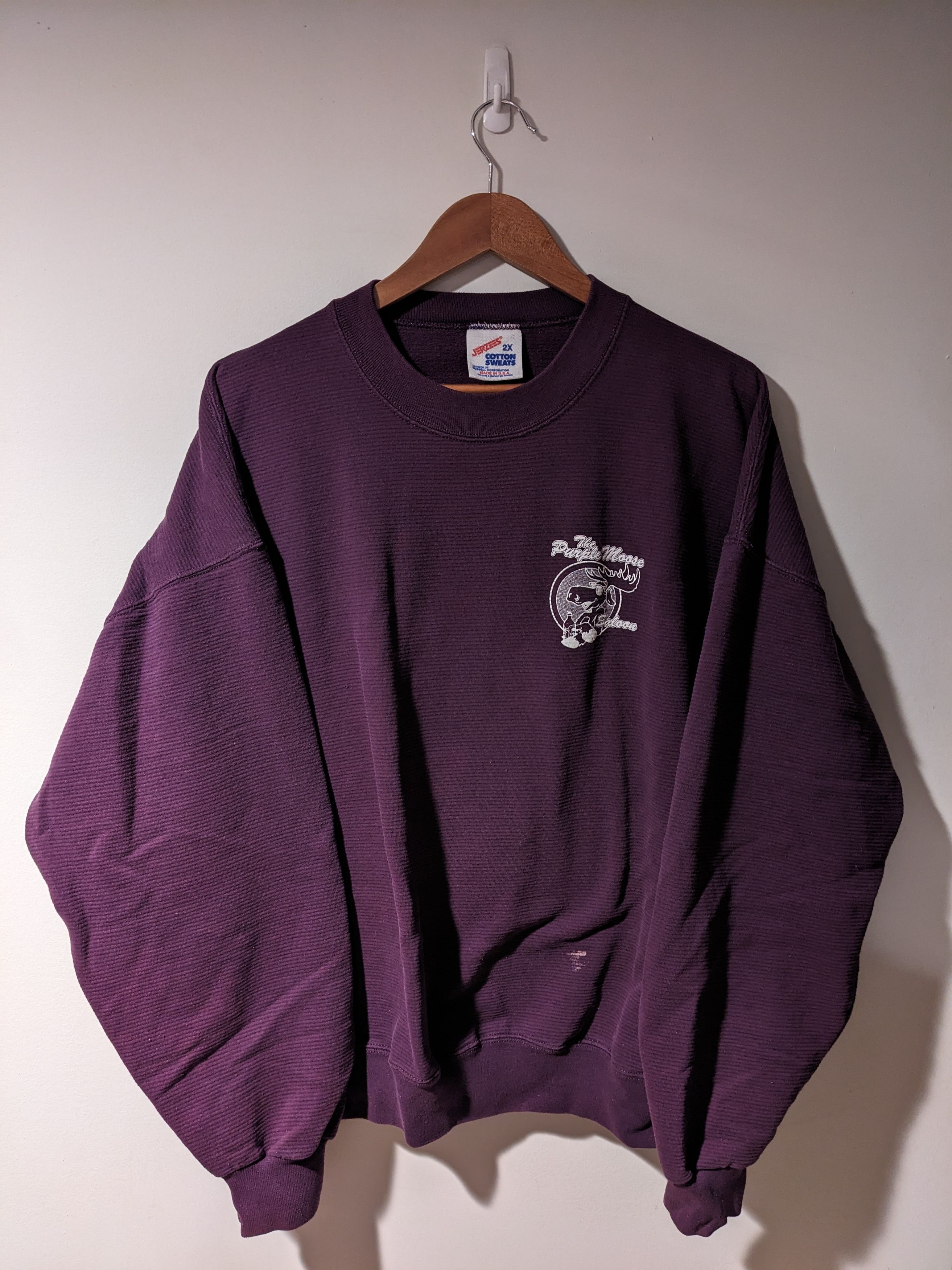 Jerzees × Vintage Vintage 1992 The Purple Moose Saloon XX-Large Sweatshirt Size US XXL / EU 58 / 5 - 8 Thumbnail