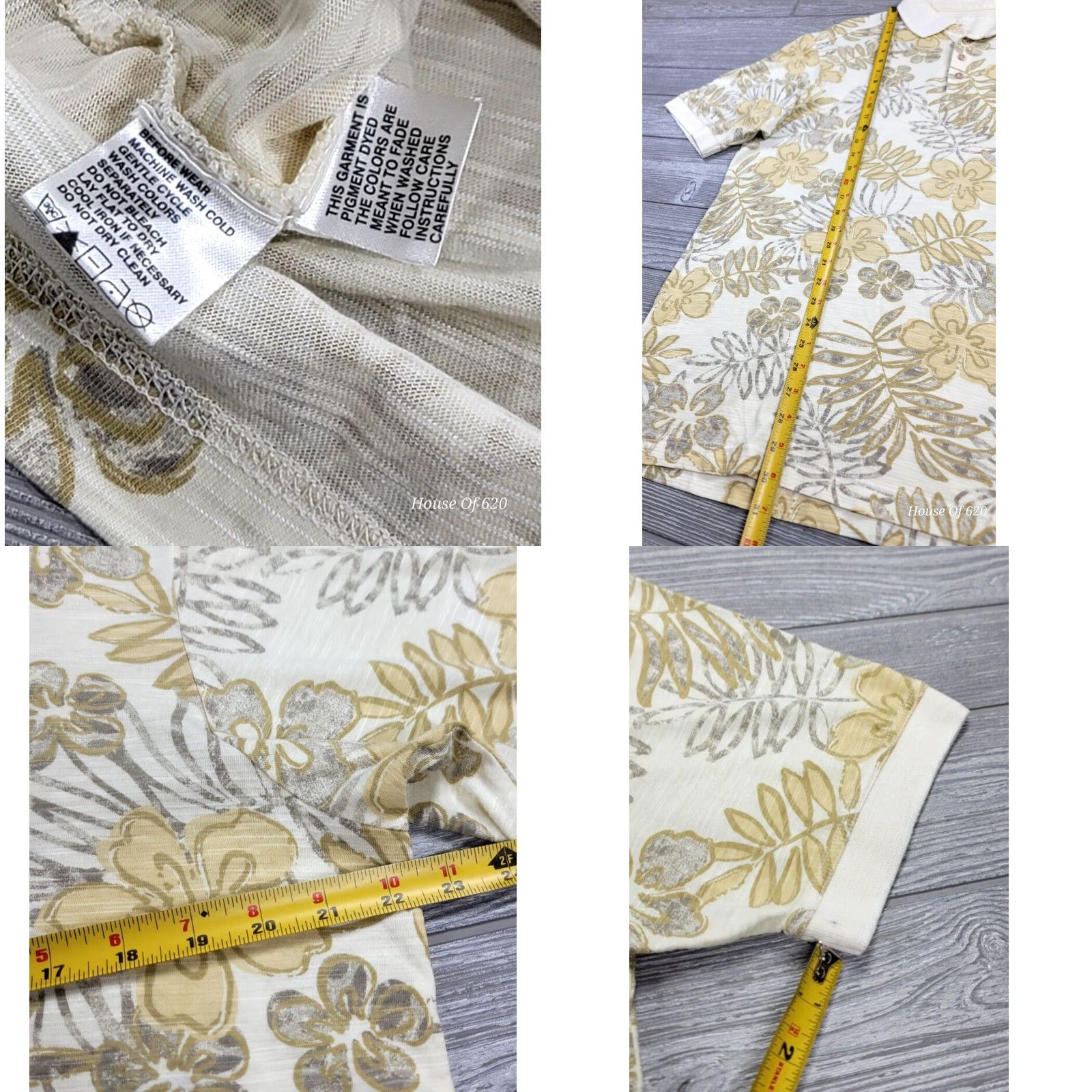 Tommy Bahama TOMMY BAHAMA Polo Men’s Short Sleeve Hawaian Floral Pima Cotton Rayon Size L Multicolor Shirt Beach Flower Island Size US L / EU 52-54 / 3 - 8 Thumbnail