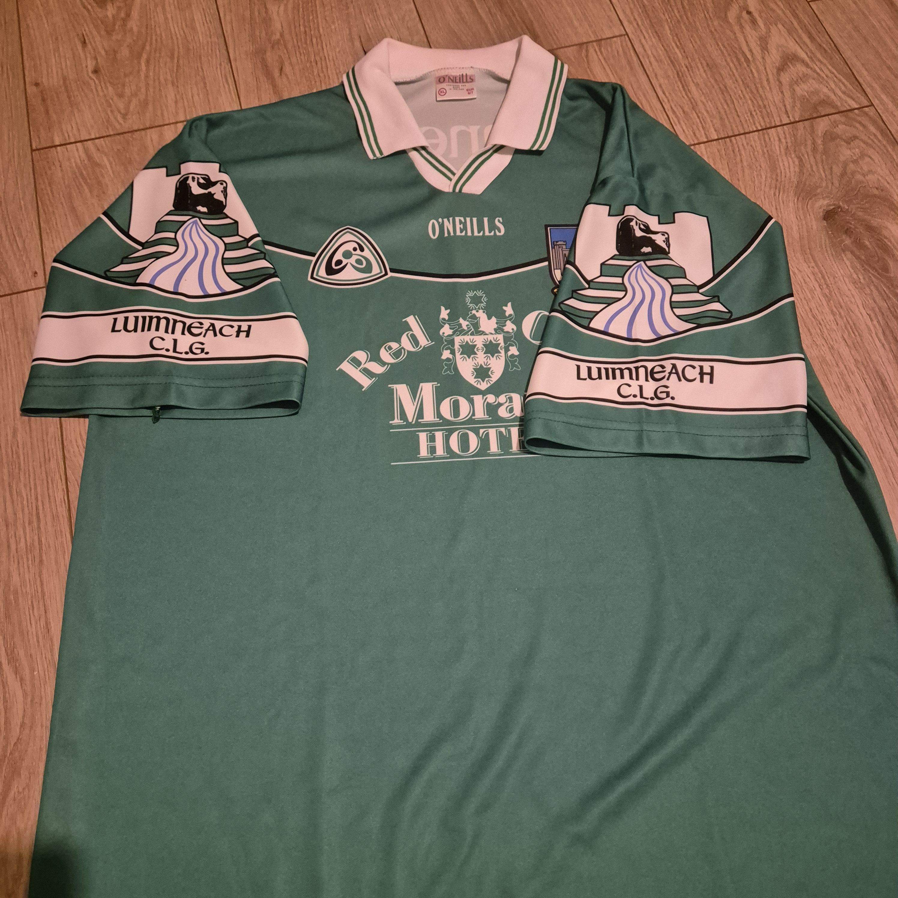 O'Neill 2001-02 Limerick GAA (Luimneach) Match (Moran)Home Jersey Size US M / EU 48-50 / 2 - 3 Thumbnail