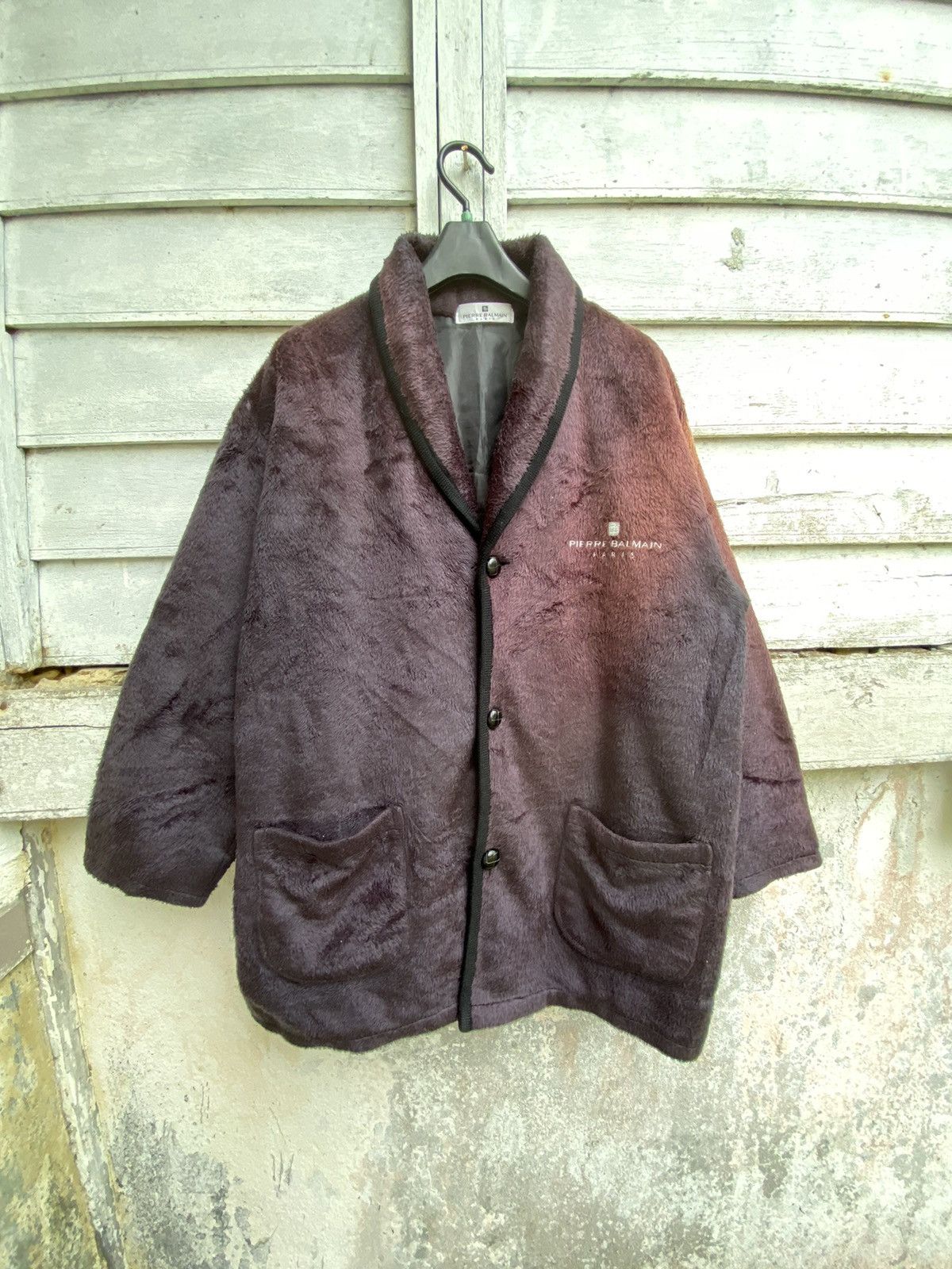 Pierre Balmain × Vintage Nicely Sun Faded Pierre Balmain Faux Hairy Fur Duffle Coat Size US L / EU 52-54 / 3 - 1 Thumbnail