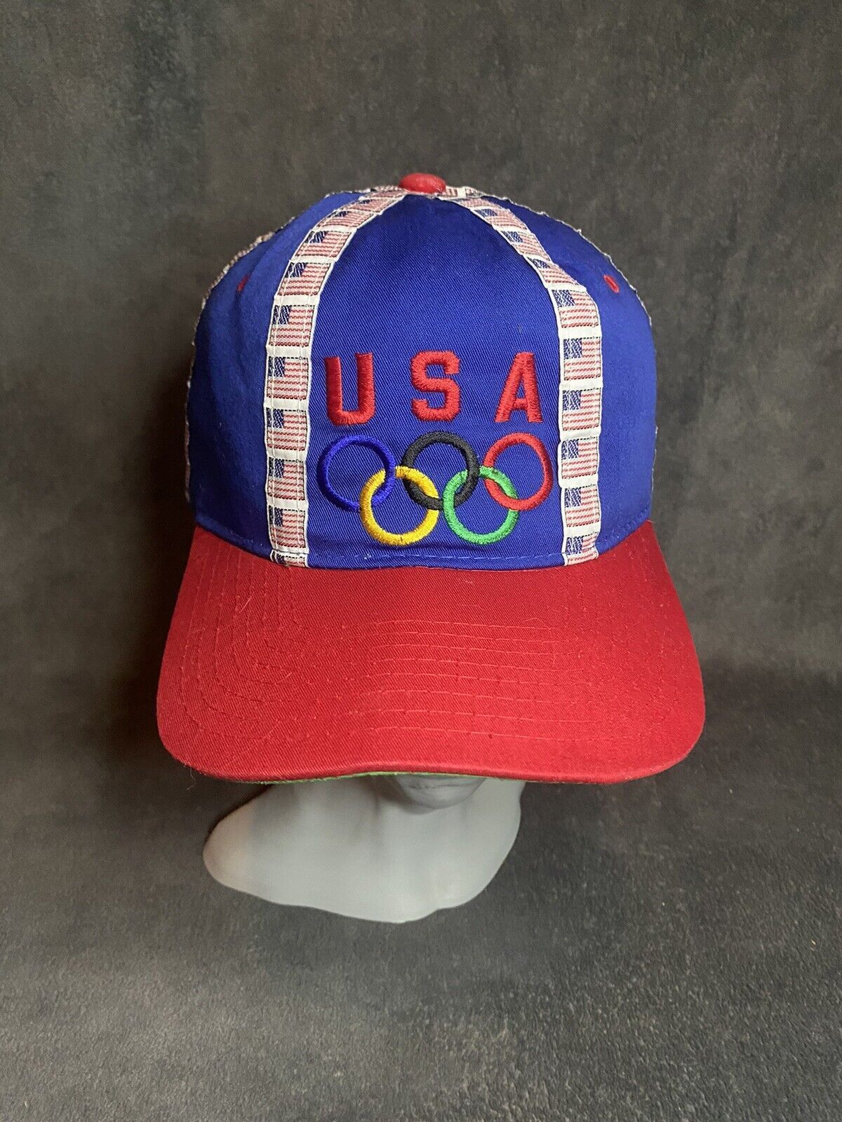 Starter Vintage 90s Starter USA Flag Olympic Rings Snapback Hat Size ONE SIZE - 1 Thumbnail