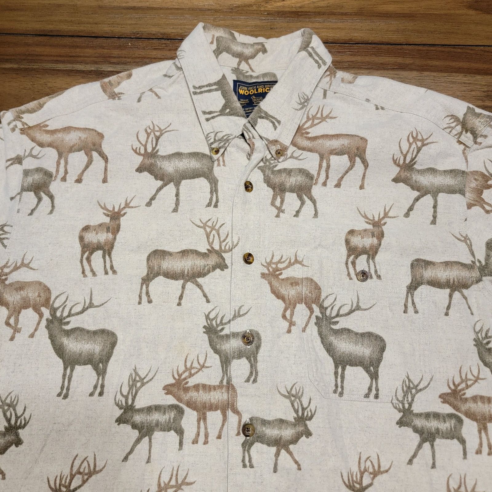 Woolrich Woolen Mills John Rich Bros. Woolrich LS Flannel Moose Print - 2XL Tall Size US XXL / EU 58 / 5 - 2 Thumbnail