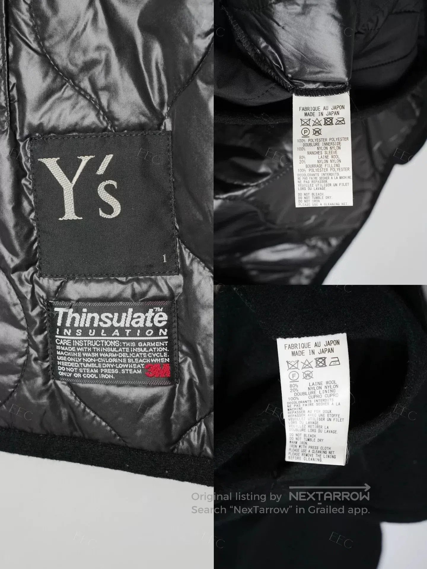 Yohji Yamamoto Yohji Yamamoto Black Wool Long Coat. Size US M / EU 48-50 / 2 - 9 Thumbnail