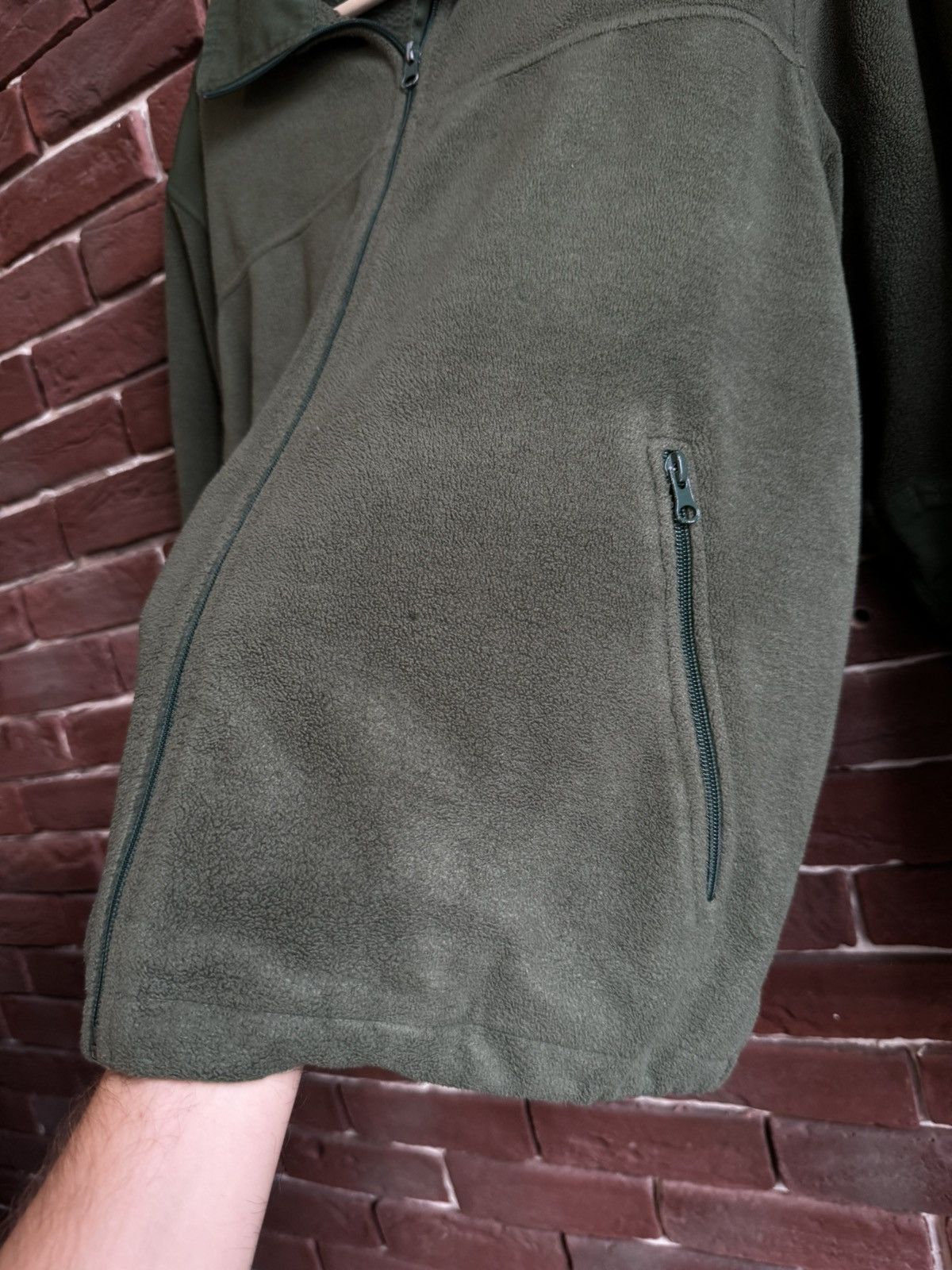Vintage Avant Garde Polizei Knit Zip Up Sweater German Police Green Size US M / EU 48-50 / 2 - 8 Thumbnail