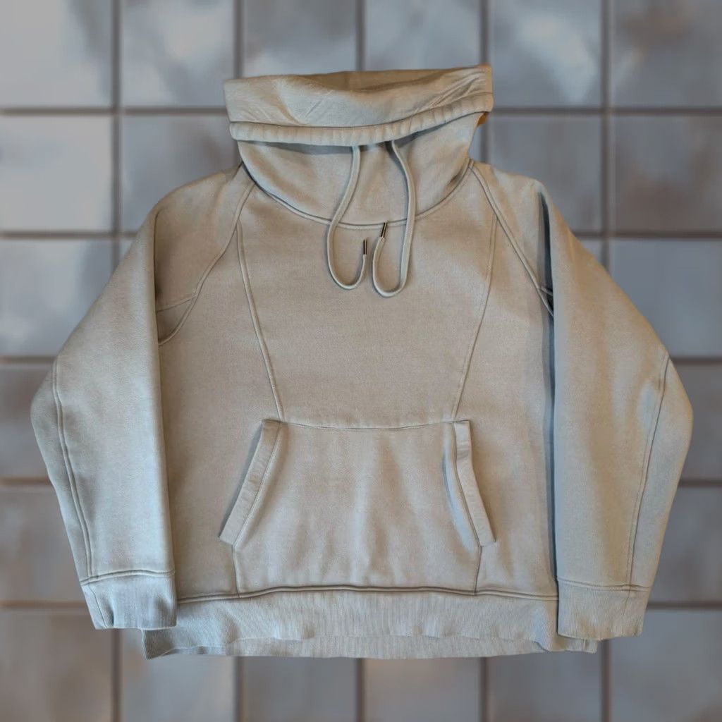 Helmut Lang Helmut Lang Hoodie Women's 2XL Gray Fleece Pullover Designer Glam Cowl Neck Size XXL / US 16-18 / IT 52-54 - 1 Thumbnail