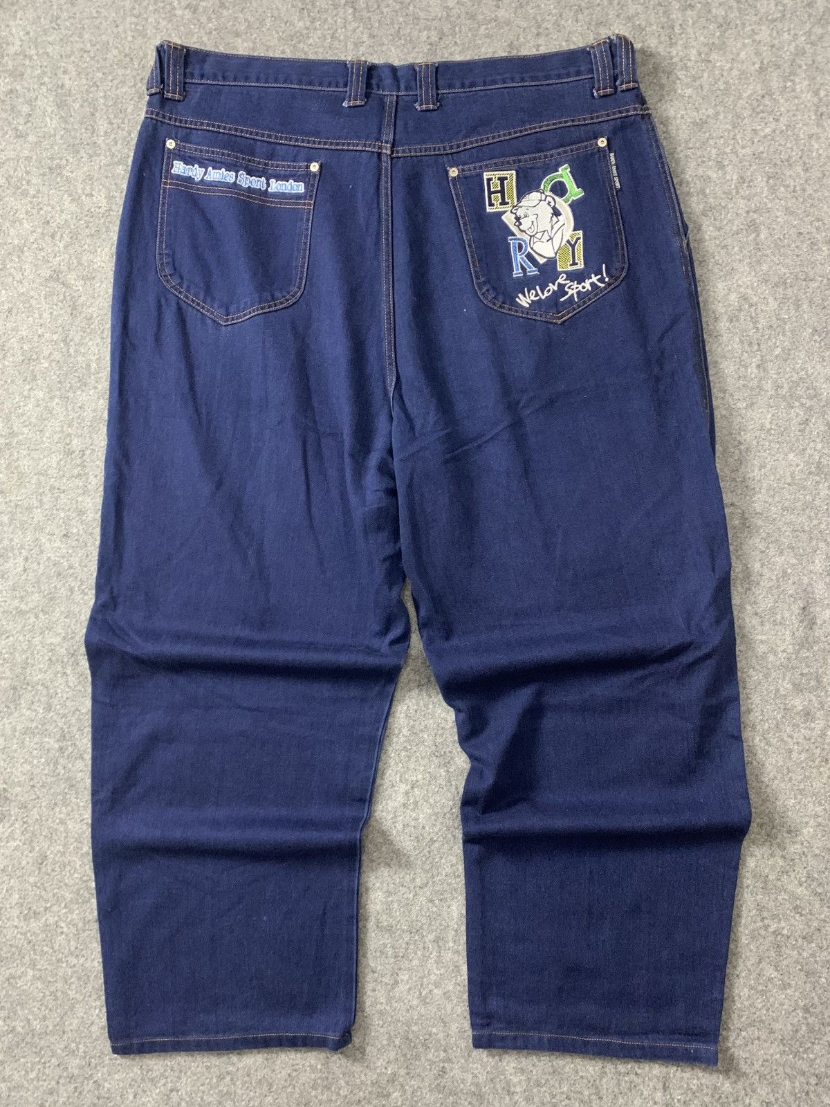 Hardy Amies Rare Dark Blue 'Hardy Amies Sport' Y2K Baggy Fit Longpants Size US 34 / EU 50 - 2 Thumbnail