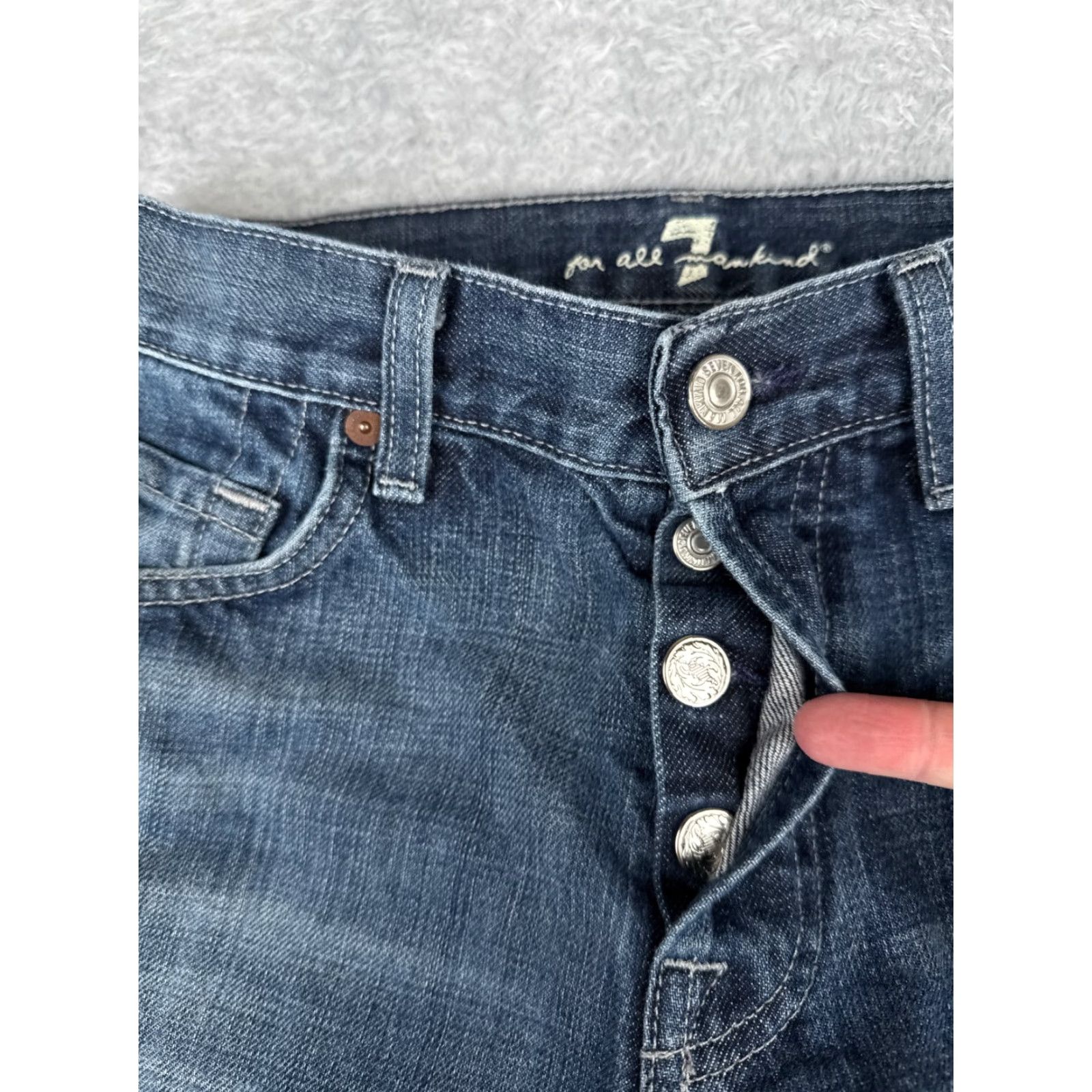 7 For All Mankind VINTAGE 7 For All Mankind Womens Jeans Bootcut Cotton Blend Blue 2000s Size 30 Women Size 30" / US 8 / IT 44 - 5 Thumbnail
