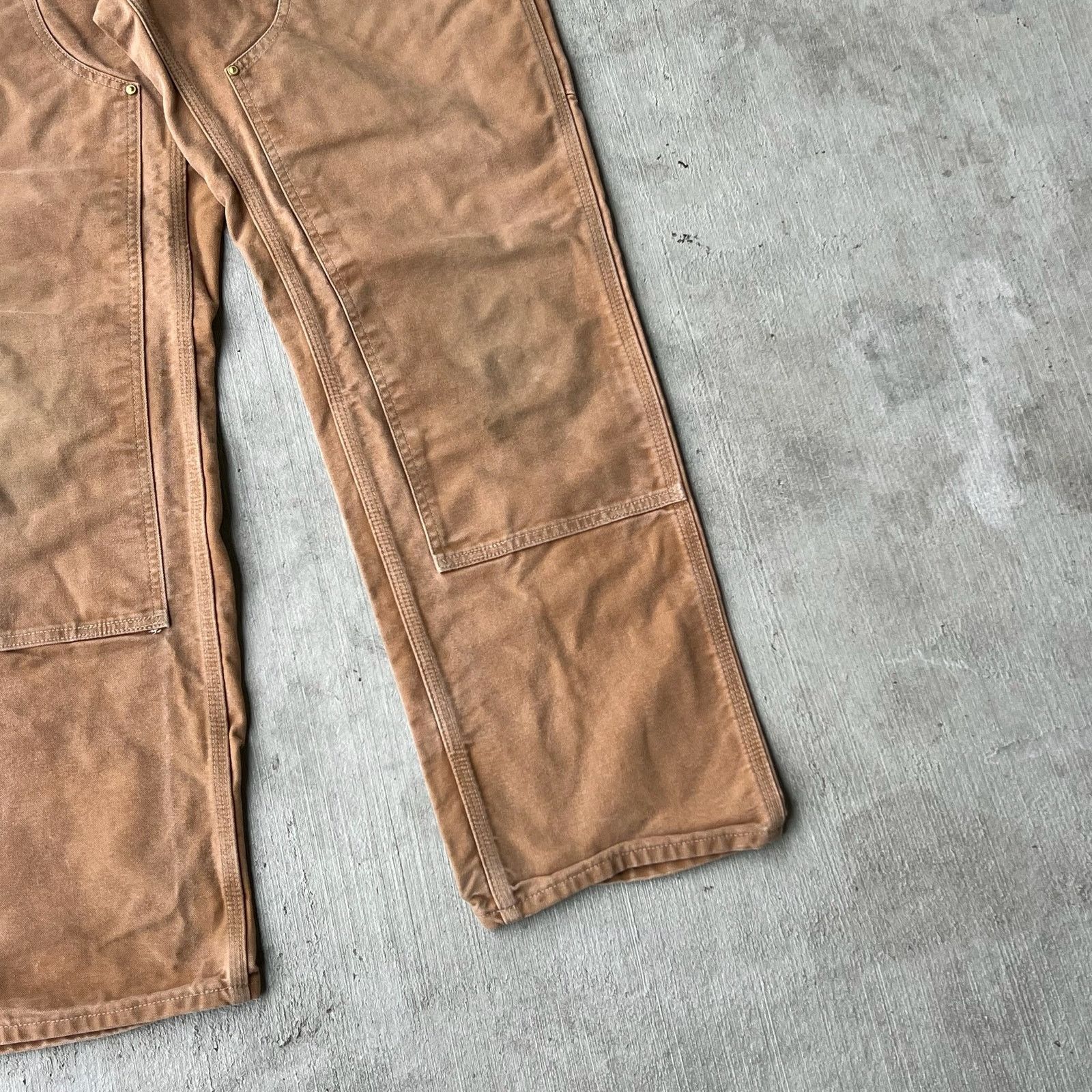 Carhartt × Vintage Carhartt brown double knee work wear carpenter pants Size US 32 / EU 48 - 4 Thumbnail