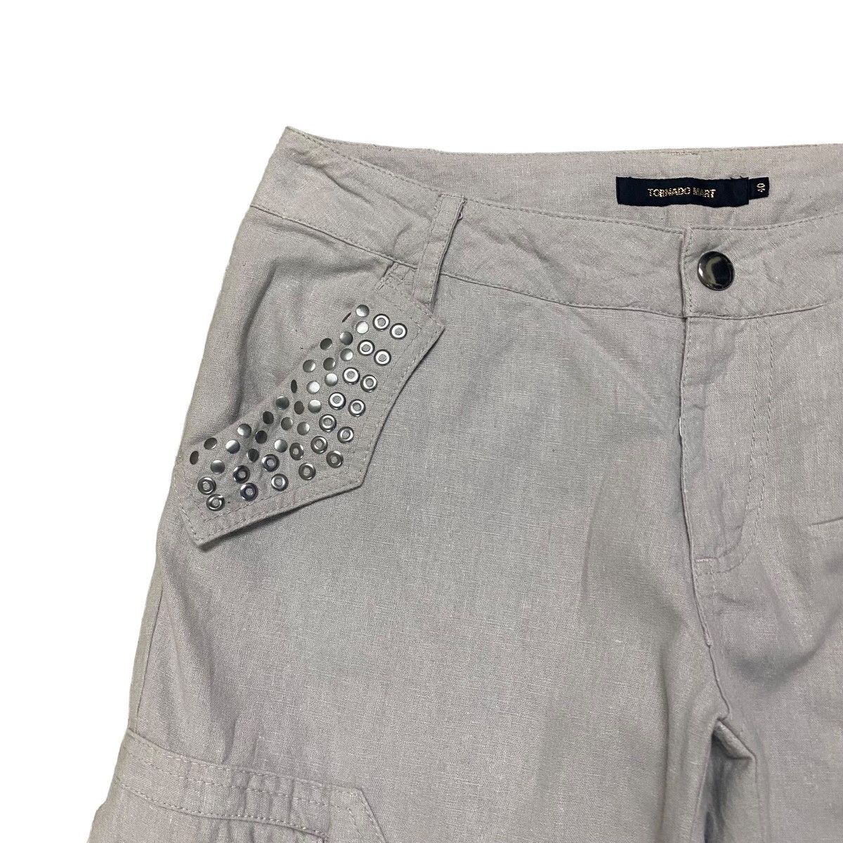 Tornado Mart Tornado Mart Linen Cargo Pants Size 28" / US 6 / IT 42 - 4 Thumbnail