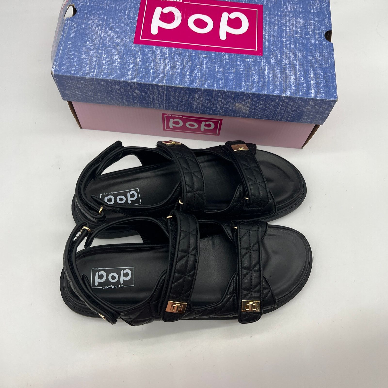 Other Pop Yield Open Toe Women's Footbed Sandals Black Size 11M Size US 11 / IT 41 - 6 Thumbnail