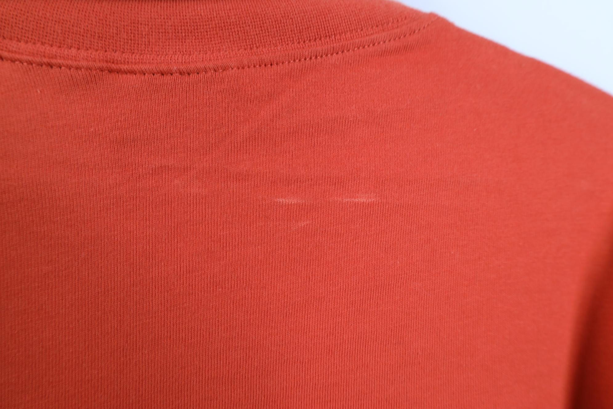 Vintage Vintage 90s Streetwear Cotton Knit Turtleneck T-Shirt Orange Size US L / EU 52-54 / 3 - 9 Thumbnail