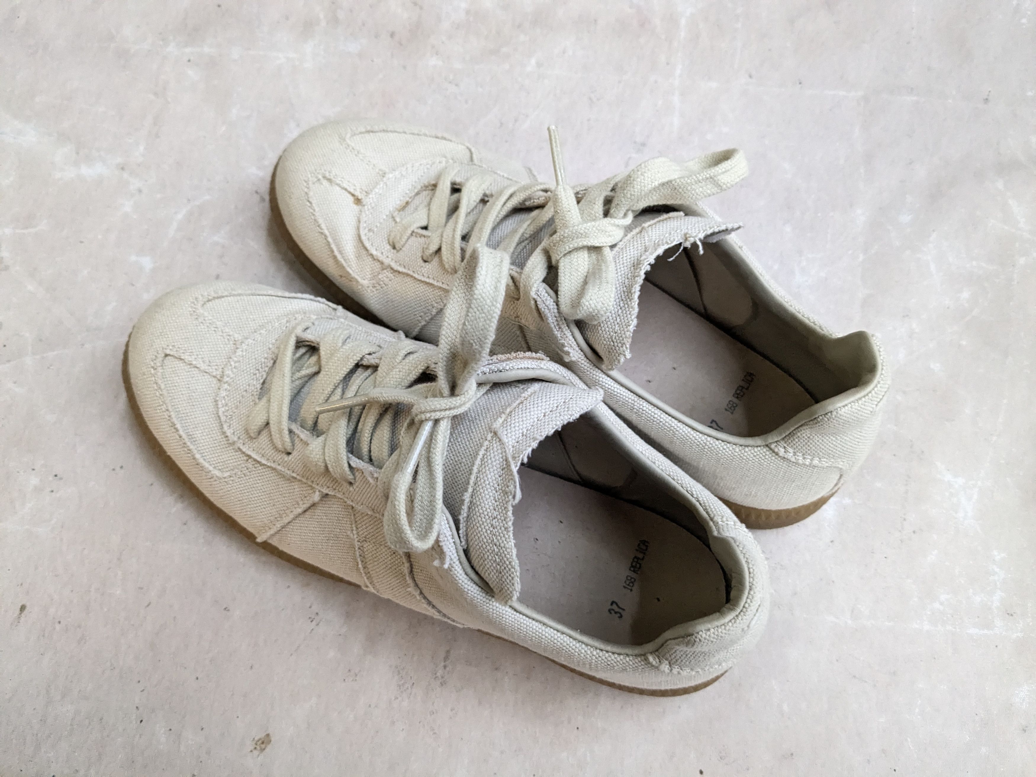 Jewelry Maison Margiela Replica GAT Beige Canvas Low 37 7 Size US 7 / IT 37 - 14 Thumbnail