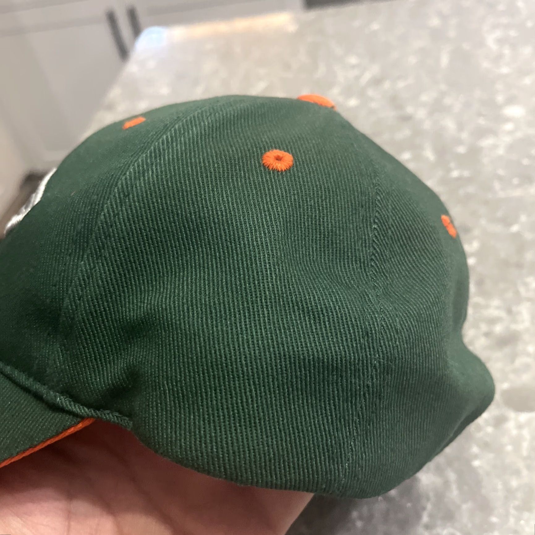 Twins VINTAGE Miami Hurricanes Men’s Cap Hats Green Adjustable Cotton Embroidered Hook and Loop 4 Logos U Hat Twins Enterprise NCAA Men Size ONE SIZE - 4 Thumbnail
