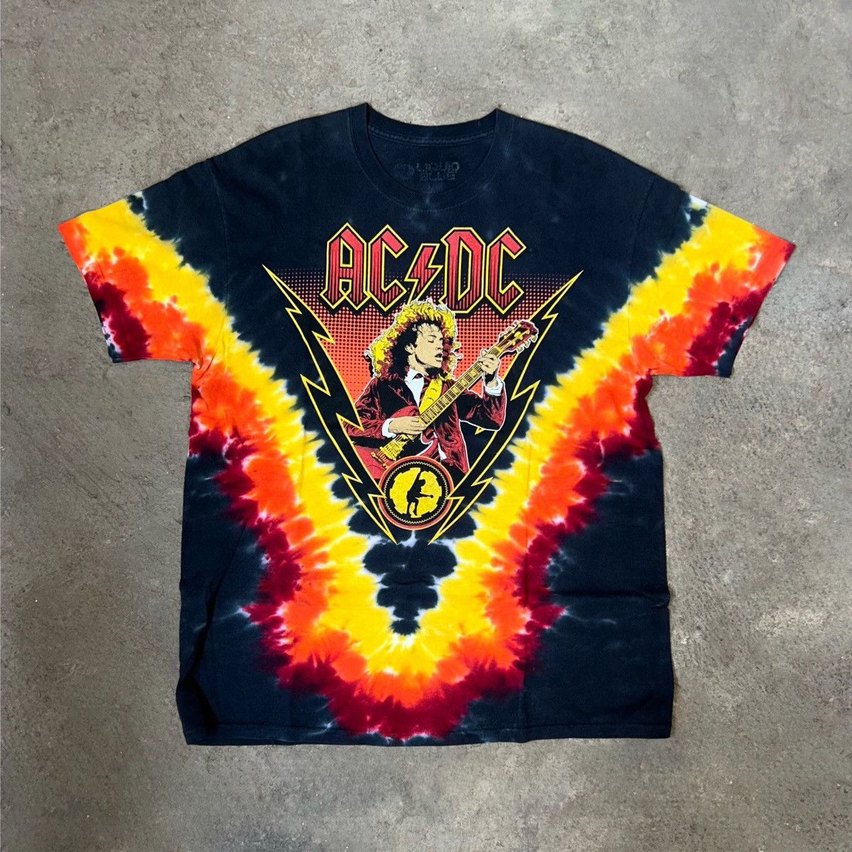 AC/DC × Liquid Blue Liquid Blue Angus Lightning AC/DC Tie-Dye T-Shirt Size US L / EU 52-54 / 3 - 1 Thumbnail