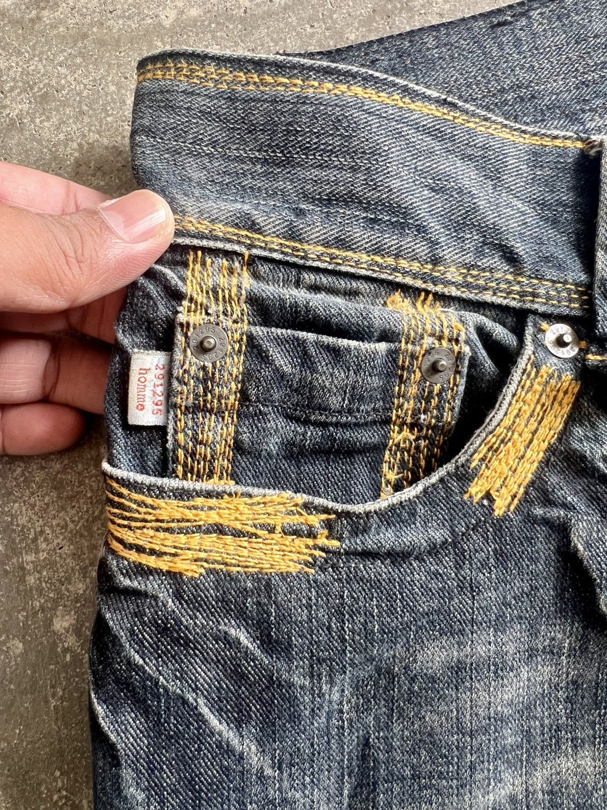 291295=Homme Vintage 291295 Homme Dyed Washed Flare Jeans Size US 34 / EU 50 - 8 Thumbnail