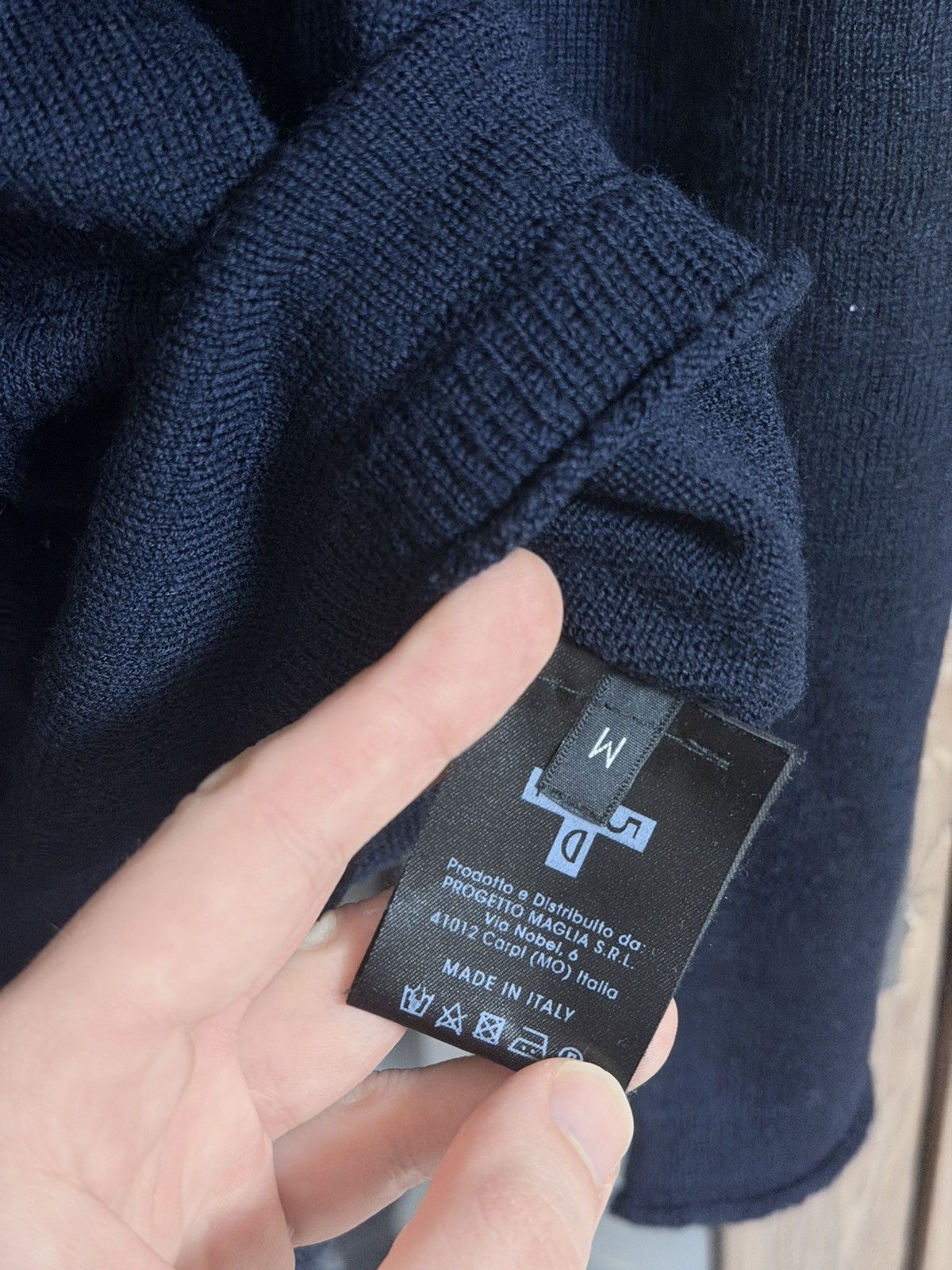 MD75 MD75 Navy Blue Wool Button Up Light Cardigan Sweater M Size US M / EU 48-50 / 2 - 11 Thumbnail