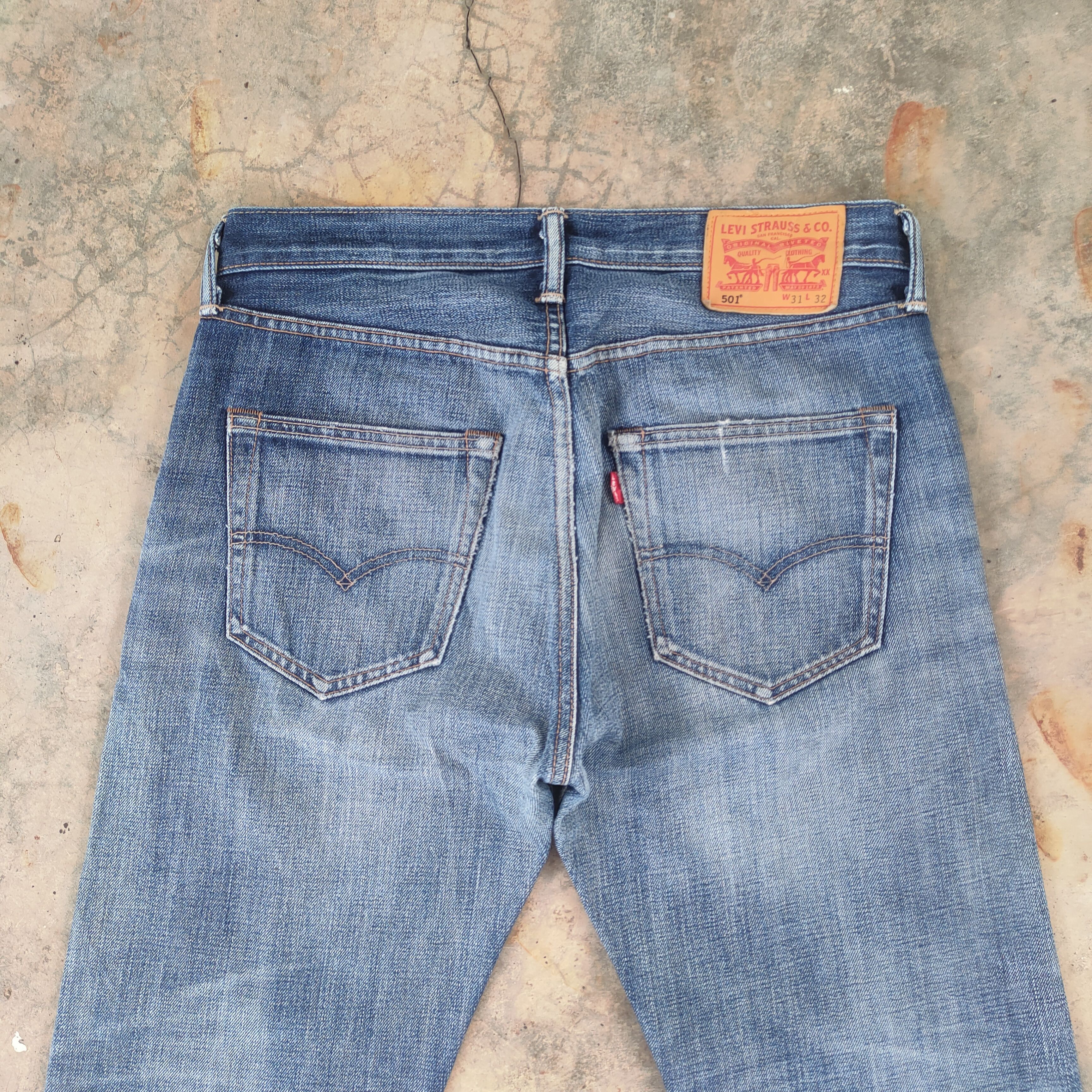 Levi's W32 LEVI'S 501 FADED DISTRESSED JEAN PANTS Size US 32 / EU 48 - 9 Thumbnail