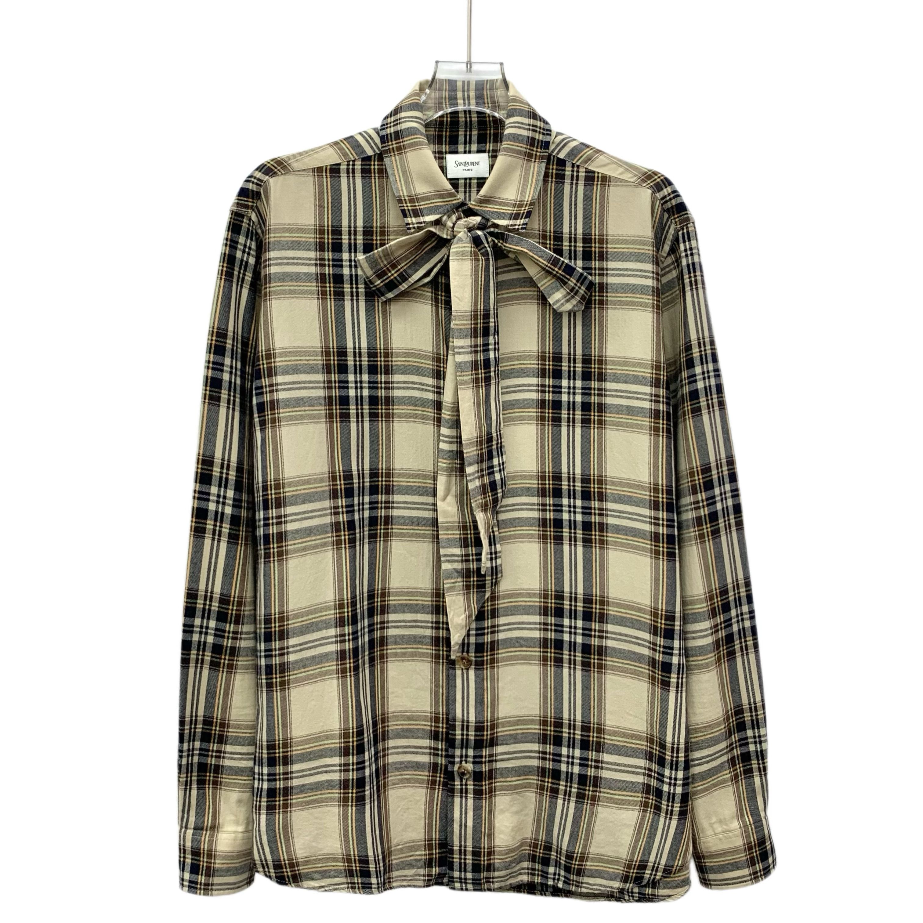 Yves Saint Laurent Yves Saint Laurent Check Bow Shirt Multi (M) Size M / US 6-8 / IT 42-44 - 1 Thumbnail
