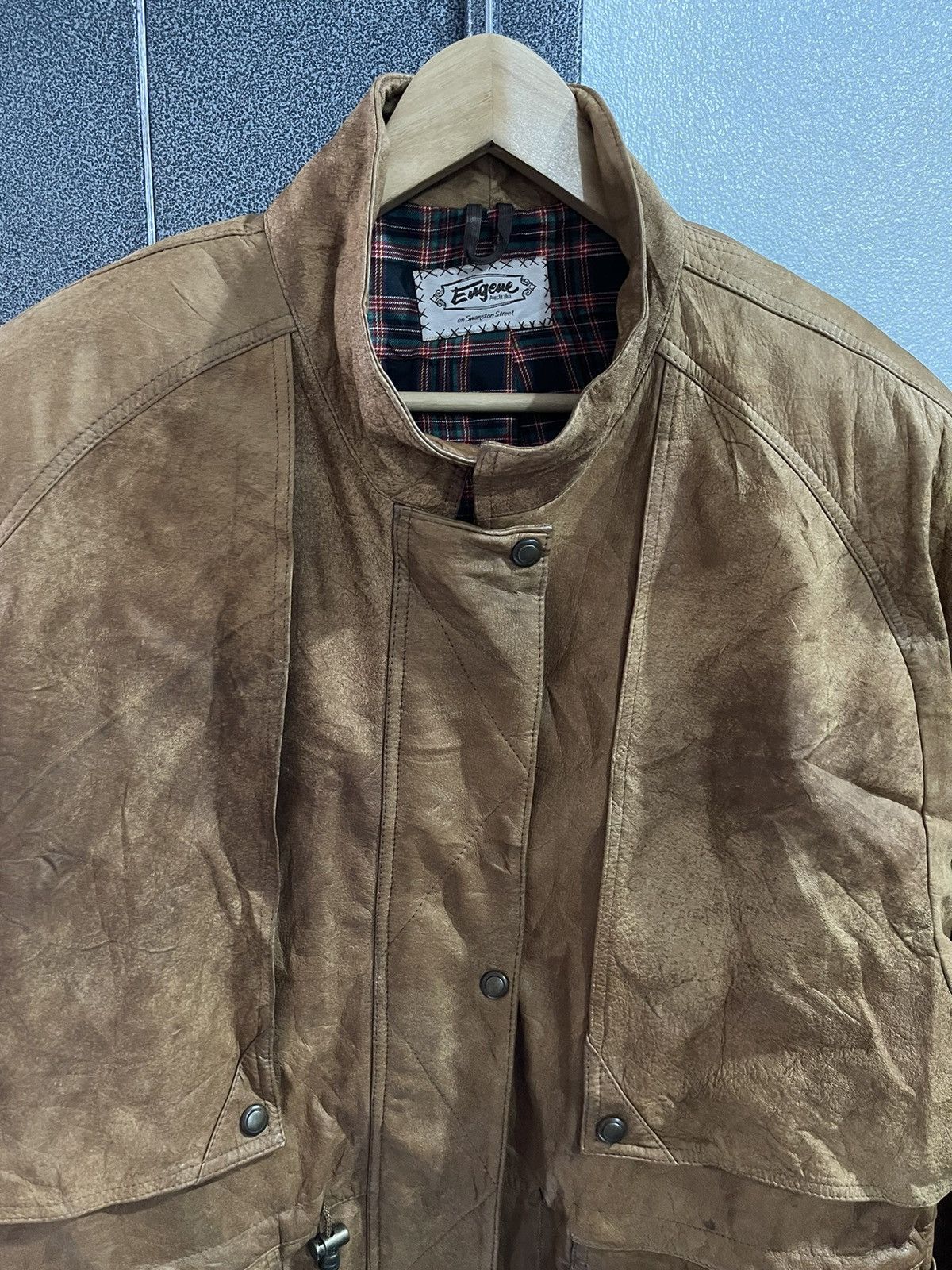 Vintage Vintage Engene Australia Cow leather Jacket Size US XL / EU 56 / 4 - 5 Thumbnail