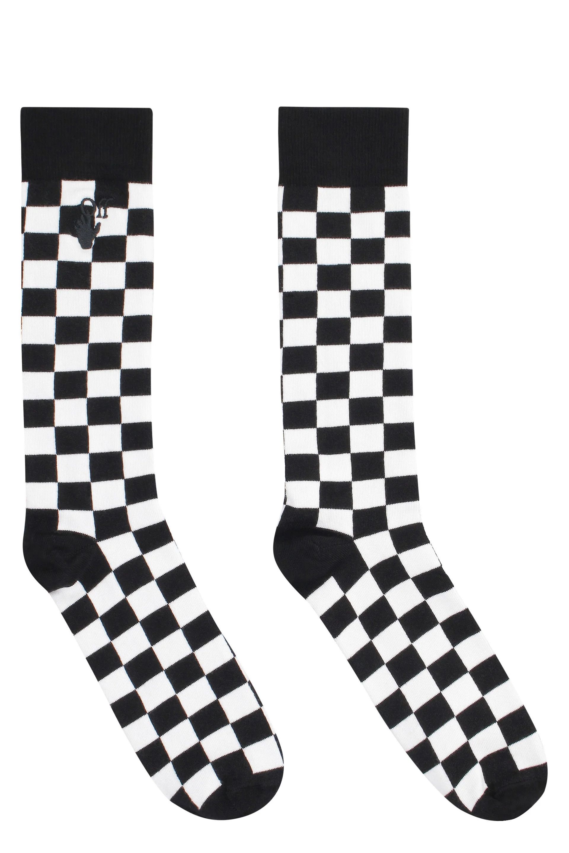 Off-White o1y0325 Size : OS / Logo Socks in White/Black Size ONE SIZE - 1 Thumbnail
