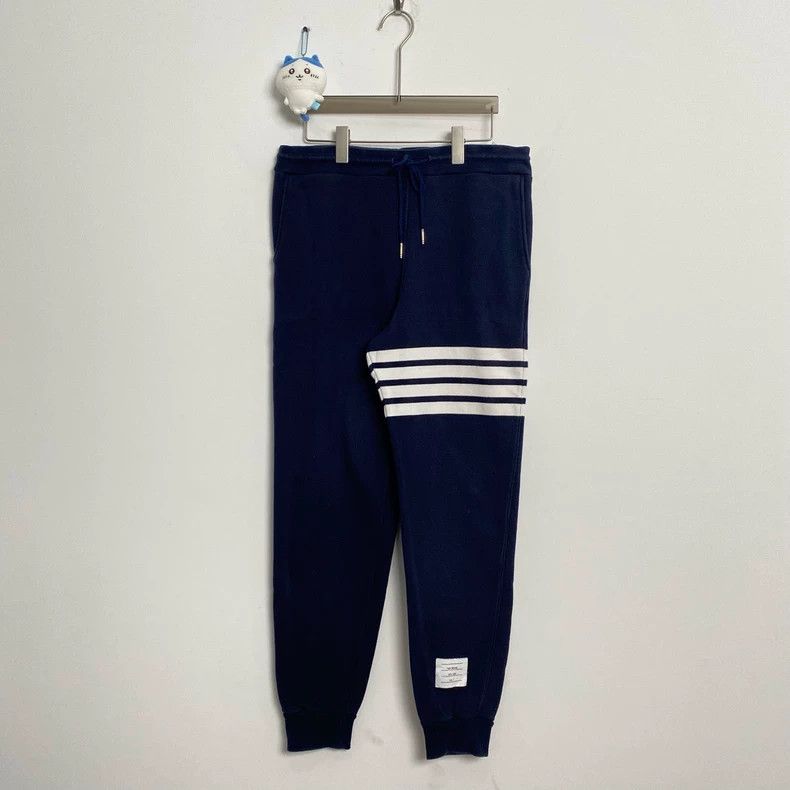 Thom Browne Thom Browne Dark blue four-striped sweatpants 2503-Nextarr Size US 31 - 1 Thumbnail